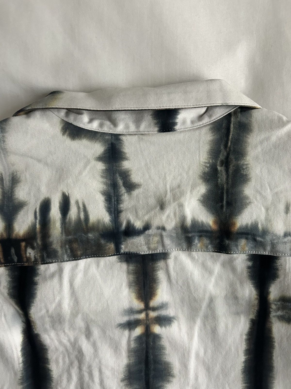 Nahmias Nahmias White Tie Dye Print Shirt All Over AOP Short Sleeve Size US M / EU 48-50 / 2 - 8 Thumbnail