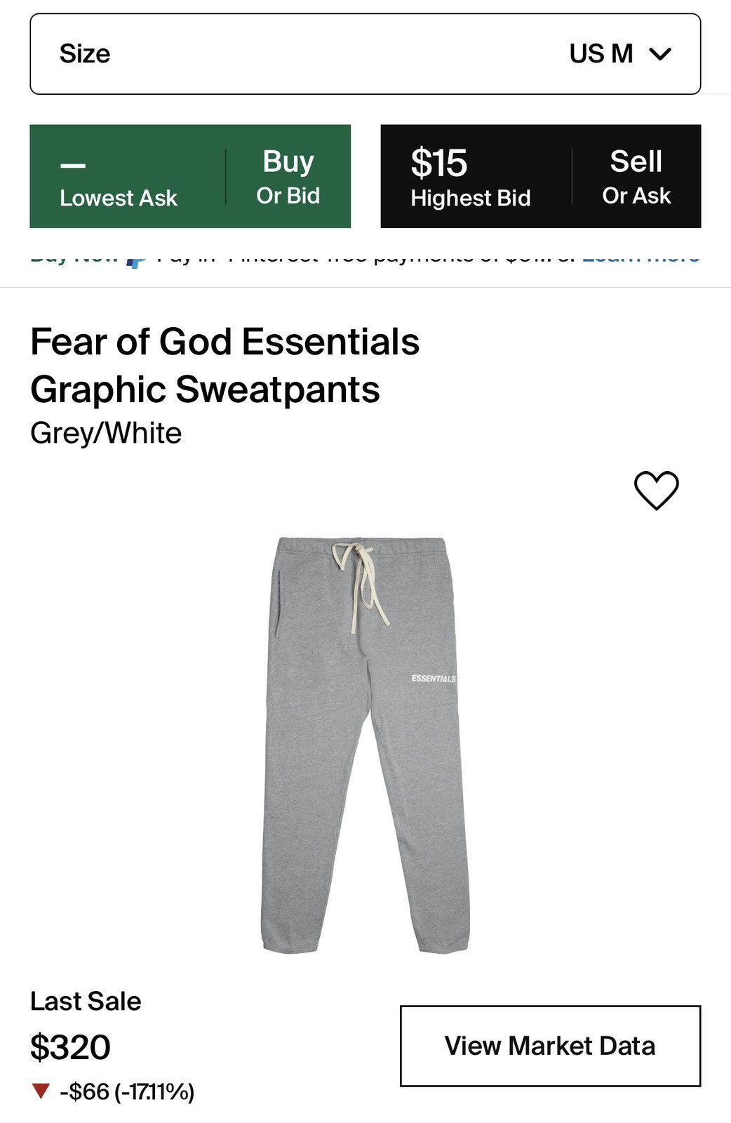 FOG OG 2018 Fear of God Essentials Sweatpants Gray Size US 33 - 9 Thumbnail