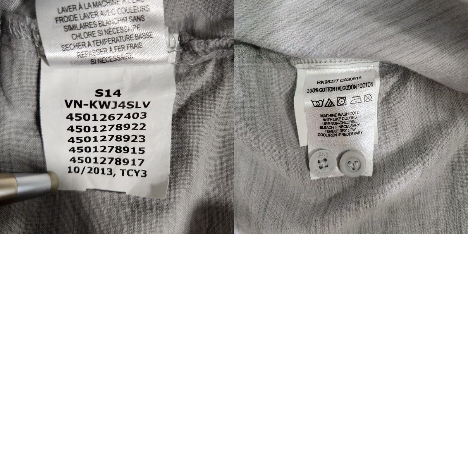 Vans Vans Mens Gray Patterned SS Casual Buttonfront Shirt-Size XXL Shirt Big & Tall Mens Gray Patterned SS Casual Buttonfront Shirt-Size XXL Size US XXL / EU 58 / 5 - 8 Thumbnail