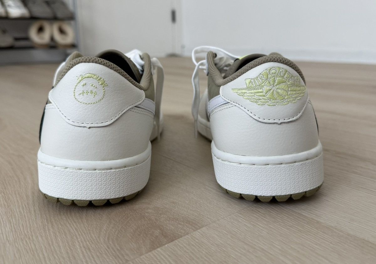Jordan Brand × Travis Scott Travis Scott x Jordan 1 Retro Low Golf Neutral Olive Size US 10 / EU 43 - 4 Thumbnail