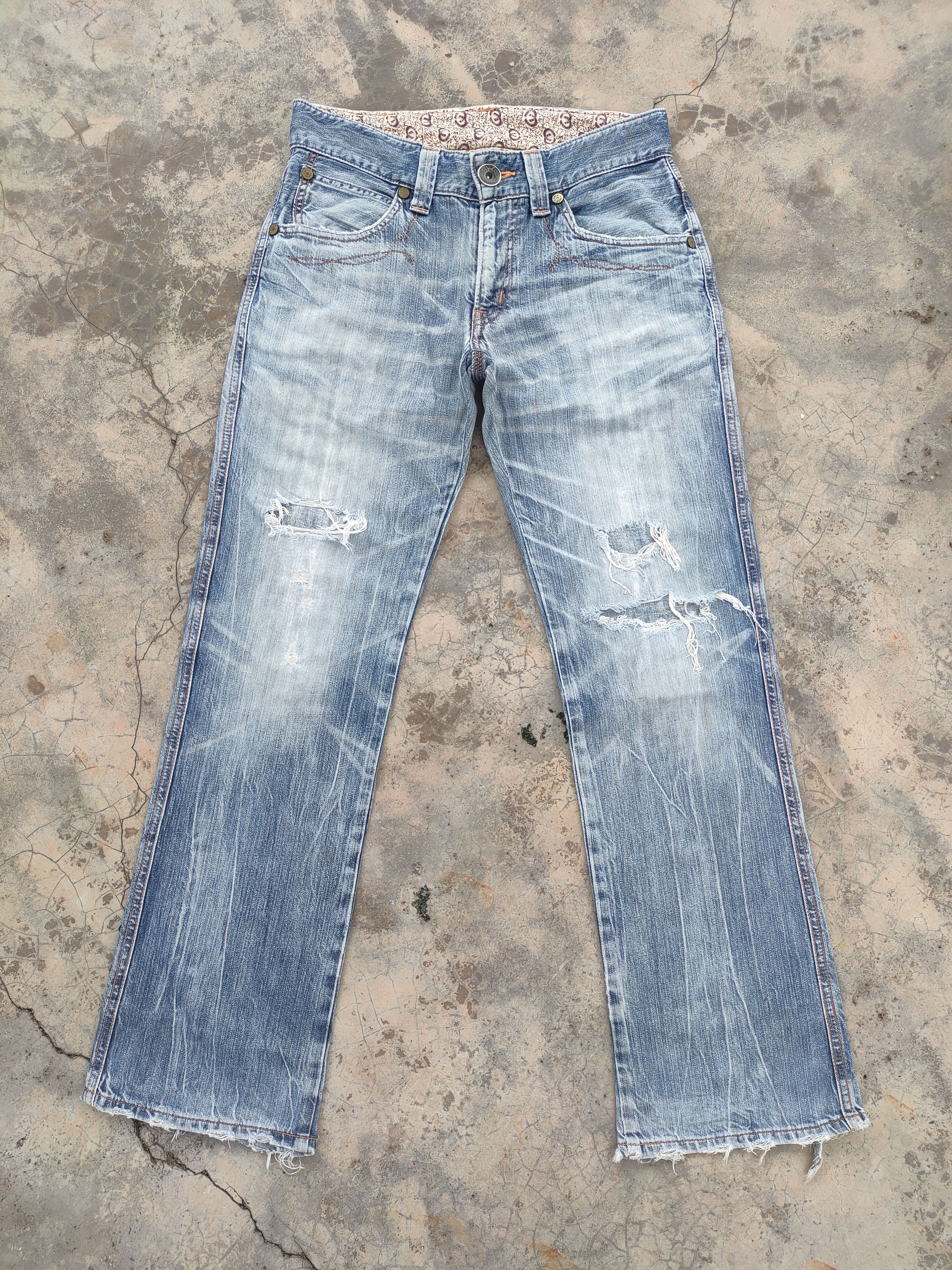 Edwin VINTAGE EDWIN FLARE DISTRESSED DENIM JEANS PANTS Size US 32 / EU 48 - 1 Thumbnail
