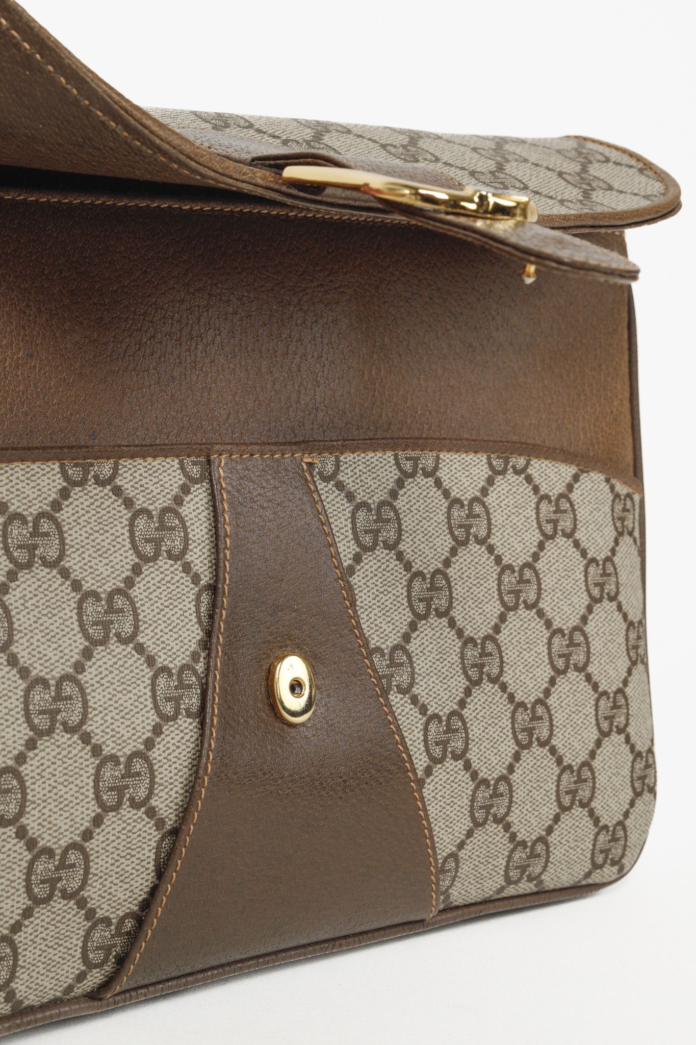 Gucci Gucci Vintage Beige Monogram Messenger Clutch Size ONE SIZE - 11 Thumbnail