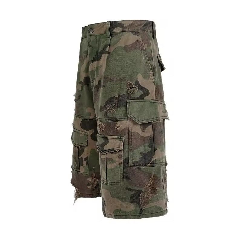 Designer × Japanese Brand × Vintage Washed faded damaged military skate hiphop shorts Size US 30 / EU 46 - 7 Thumbnail