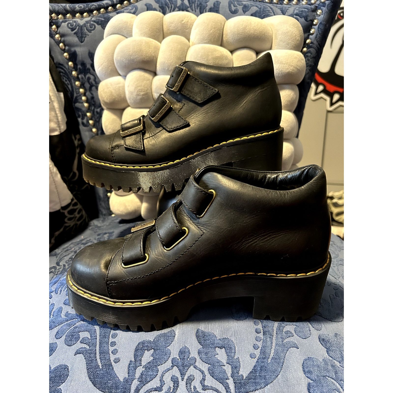 Dr. Martens Dr Martens Triple Strap Black Coppola size 8/EU 39 Size US 8 / IT 38 - 2 Thumbnail
