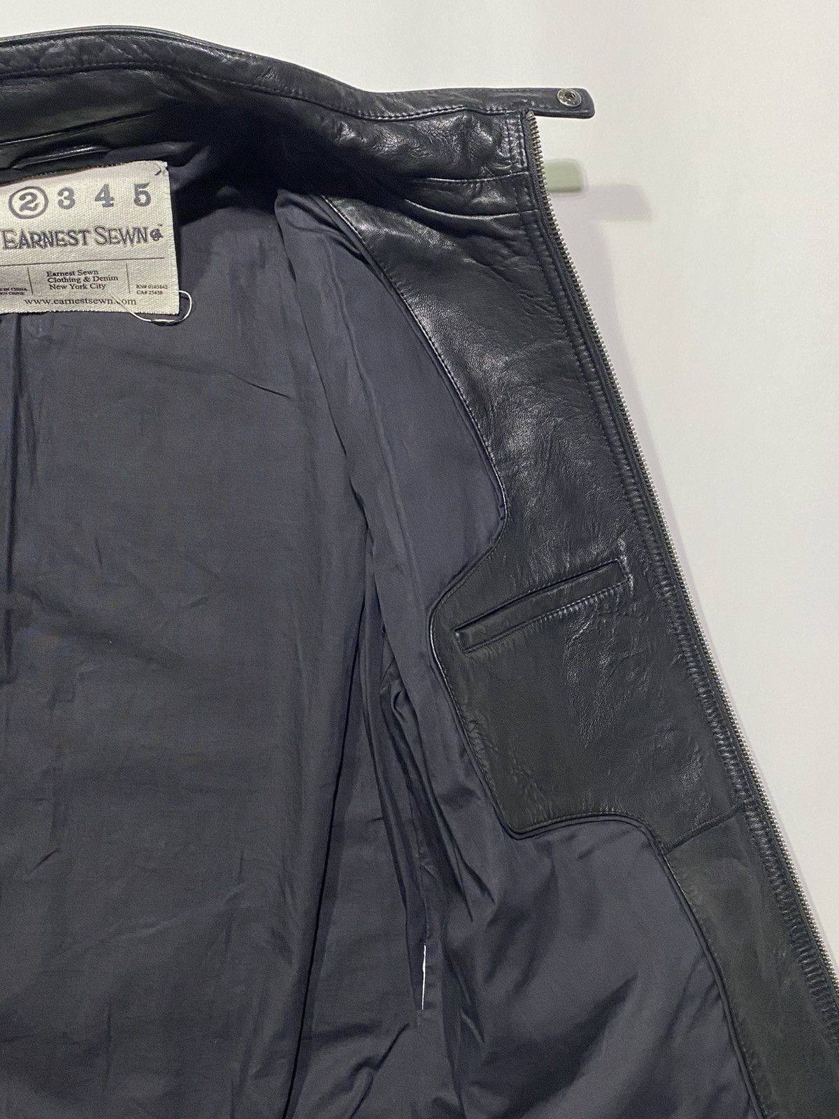 Earnest Sewn × Vintage Earnest Sewn Leather racing Jacket (sz Med) NWOT Size US M / EU 48-50 / 2 - 16 Thumbnail