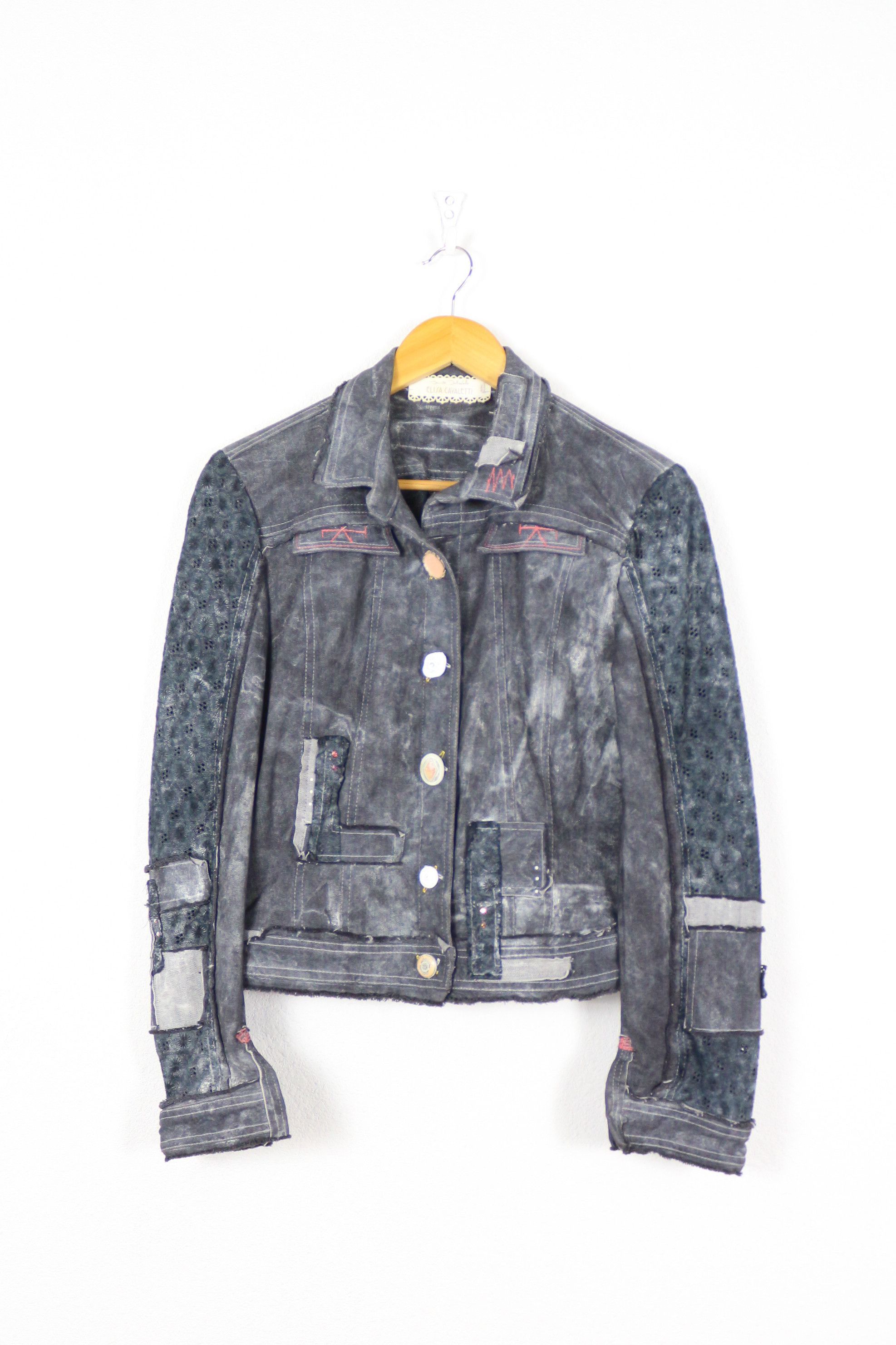 Elisa Cavaletti Elisa Cavaletti Bleached Avant Garde Jacket Y2K NZ Size S / US 4 / IT 40 - 1 Thumbnail