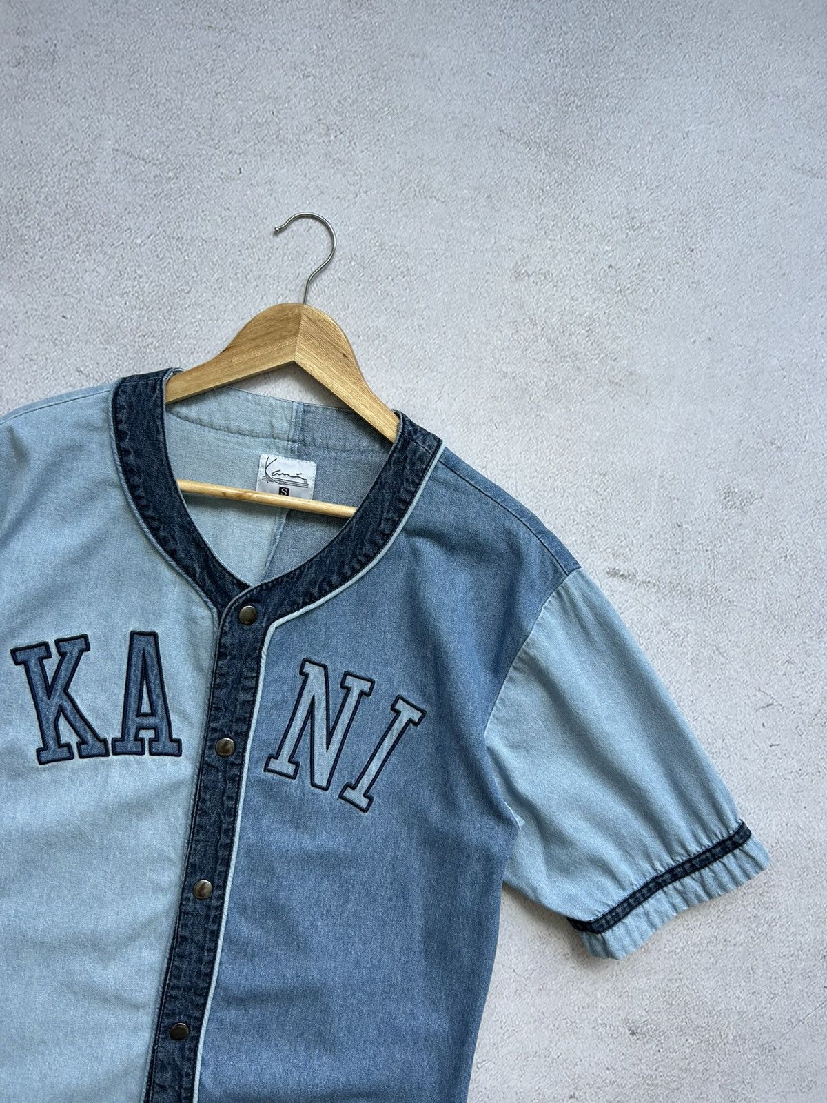 Karl Kani × Vintage Karl Kani Vintage Rap style denim jersey size S Size US S / EU 44-46 / 1 - 3 Thumbnail