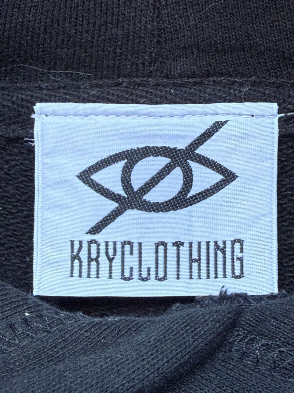 Japanese Brand 2000s KRY CLOTHING Crew Distressed 6cuts Sleeve Hoodie Size US XL / EU 56 / 4 - 5 Thumbnail