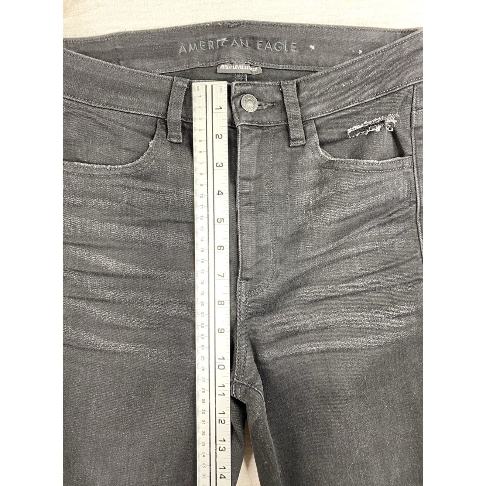 American Eagle Outfitters American Eagle Outfitters Jeans Womens 6P Black High Rise Jegging Slim 5-Pocket Distressed Denim Jeans Womens Size 28" / US 6 / IT 42 - 5 Thumbnail