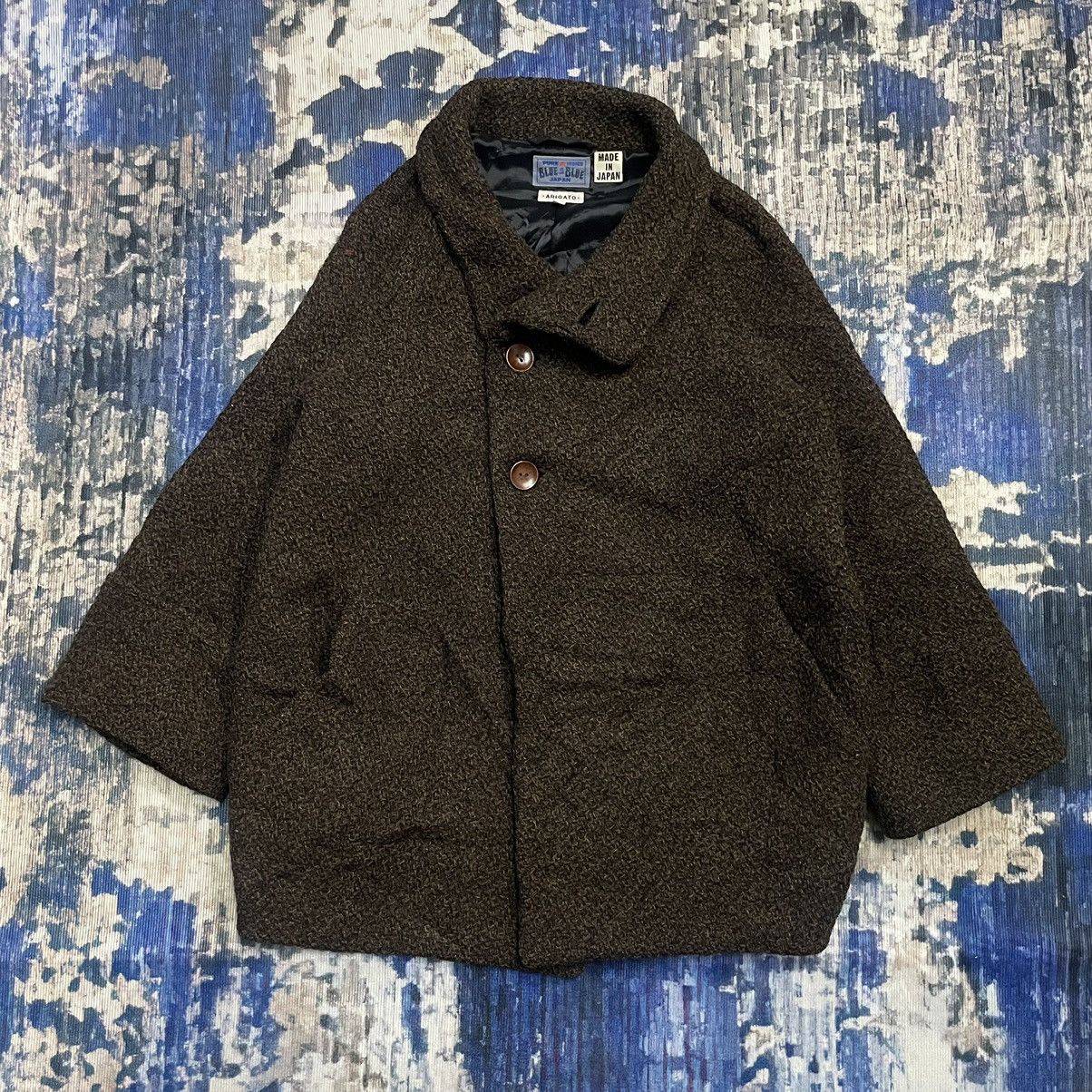 Blue Blue Japan 🇯🇵 Archive Blue Blue Japan Wool High Neck Coat Button Jacket Size US M / EU 48-50 / 2 - 13 Thumbnail