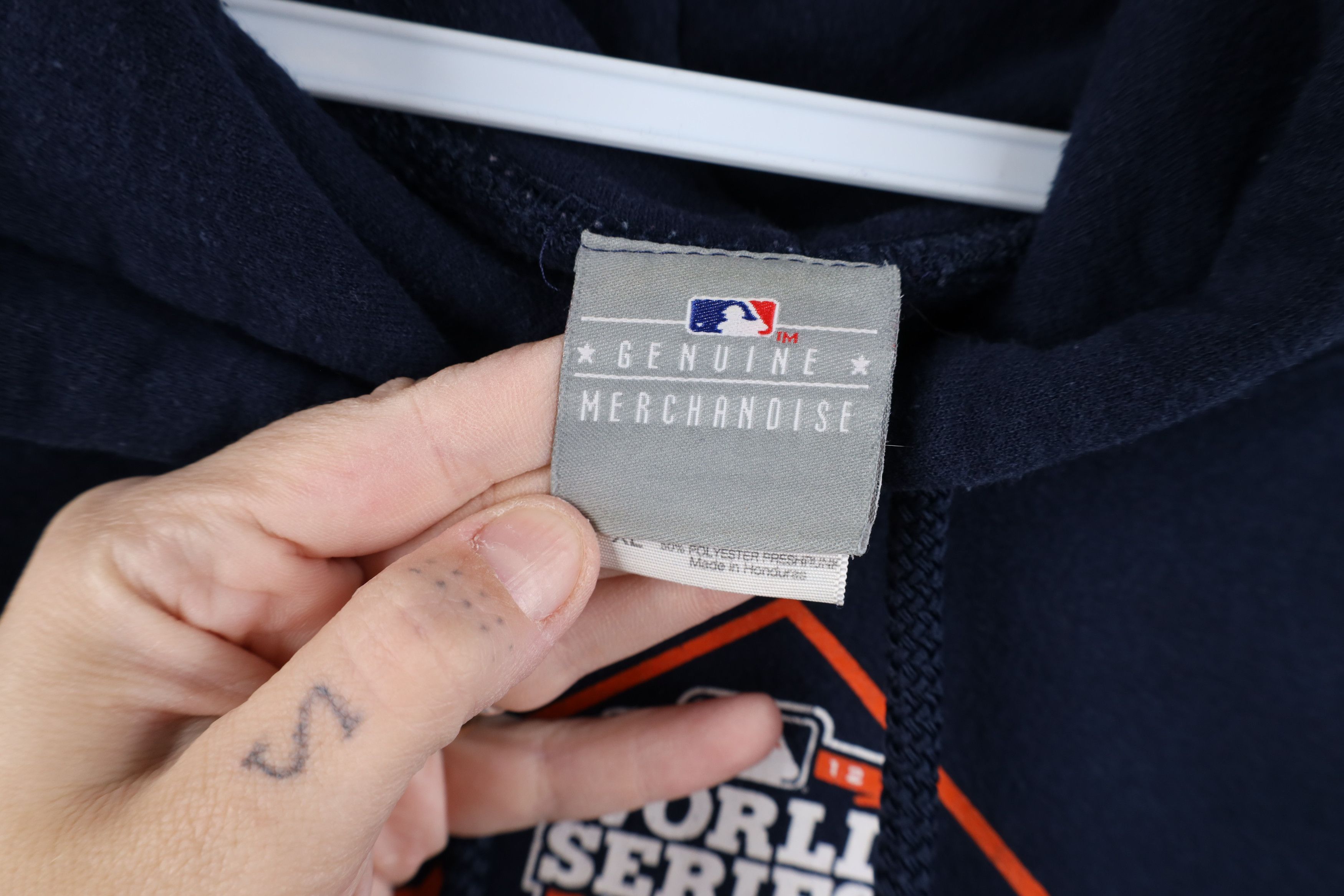 Vintage Vintage Y2K 2012 Series Detroit Tigers Baseball Hoodie Blue Size US XL / EU 56 / 4 - 10 Thumbnail