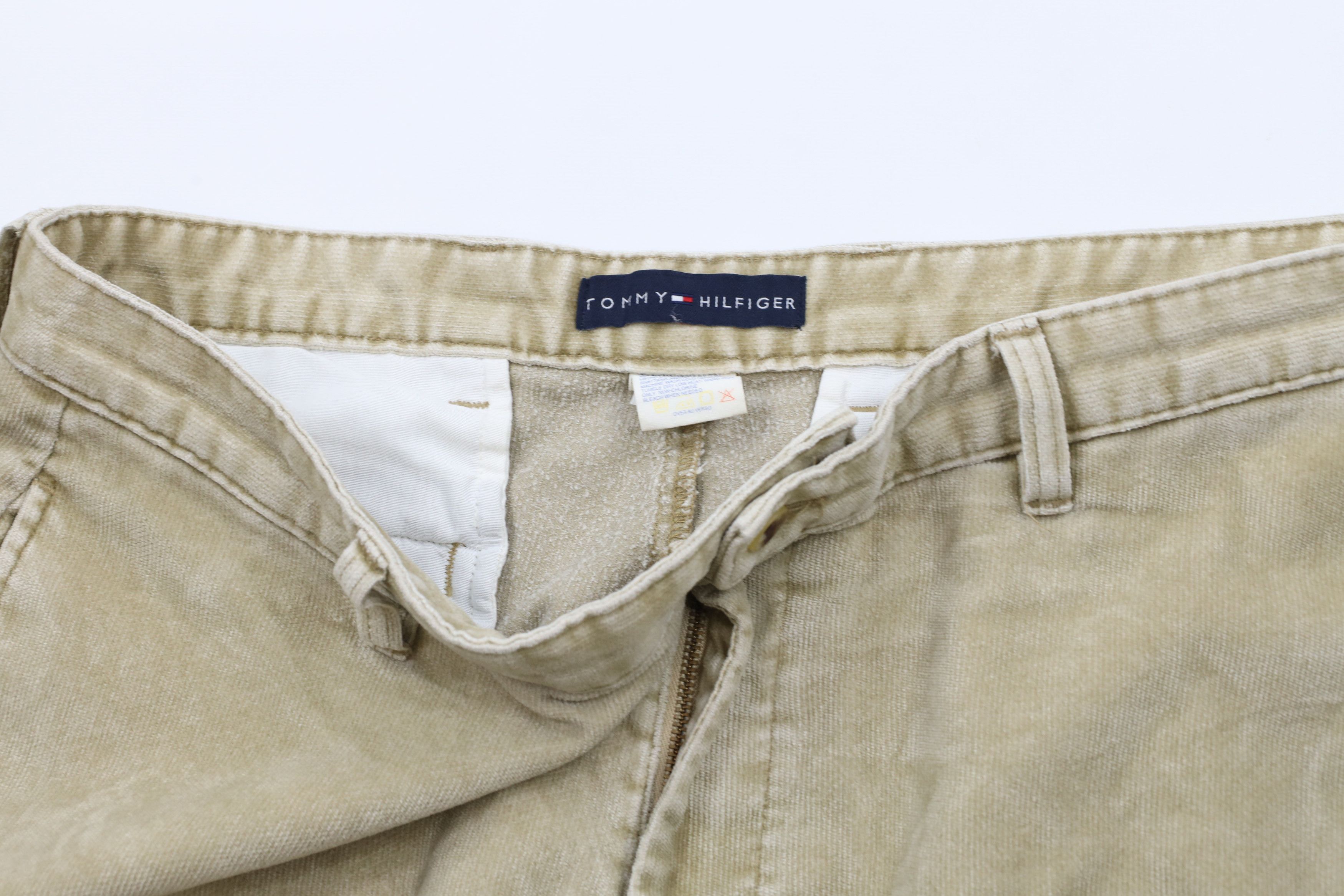 Tommy Hilfiger × Vintage Vintage 90s Tommy Hilfiger Wide Leg Corduroy Moleskin Pants Size 36 - 9 Thumbnail