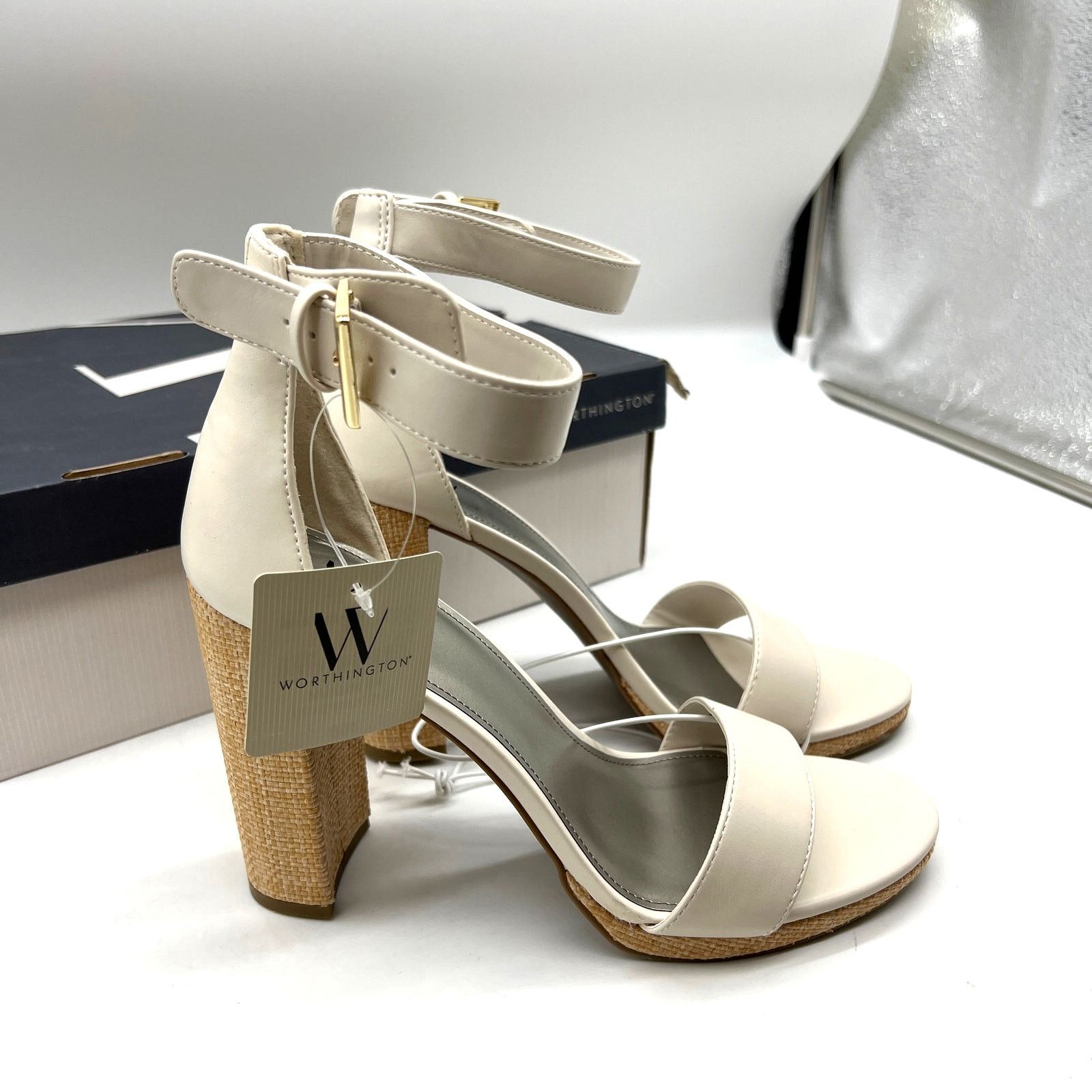 Other Worthington Womens Lynch Heeled Sandals Ivory9.5 Size US 9.5 / IT 39.5 - 1 Thumbnail