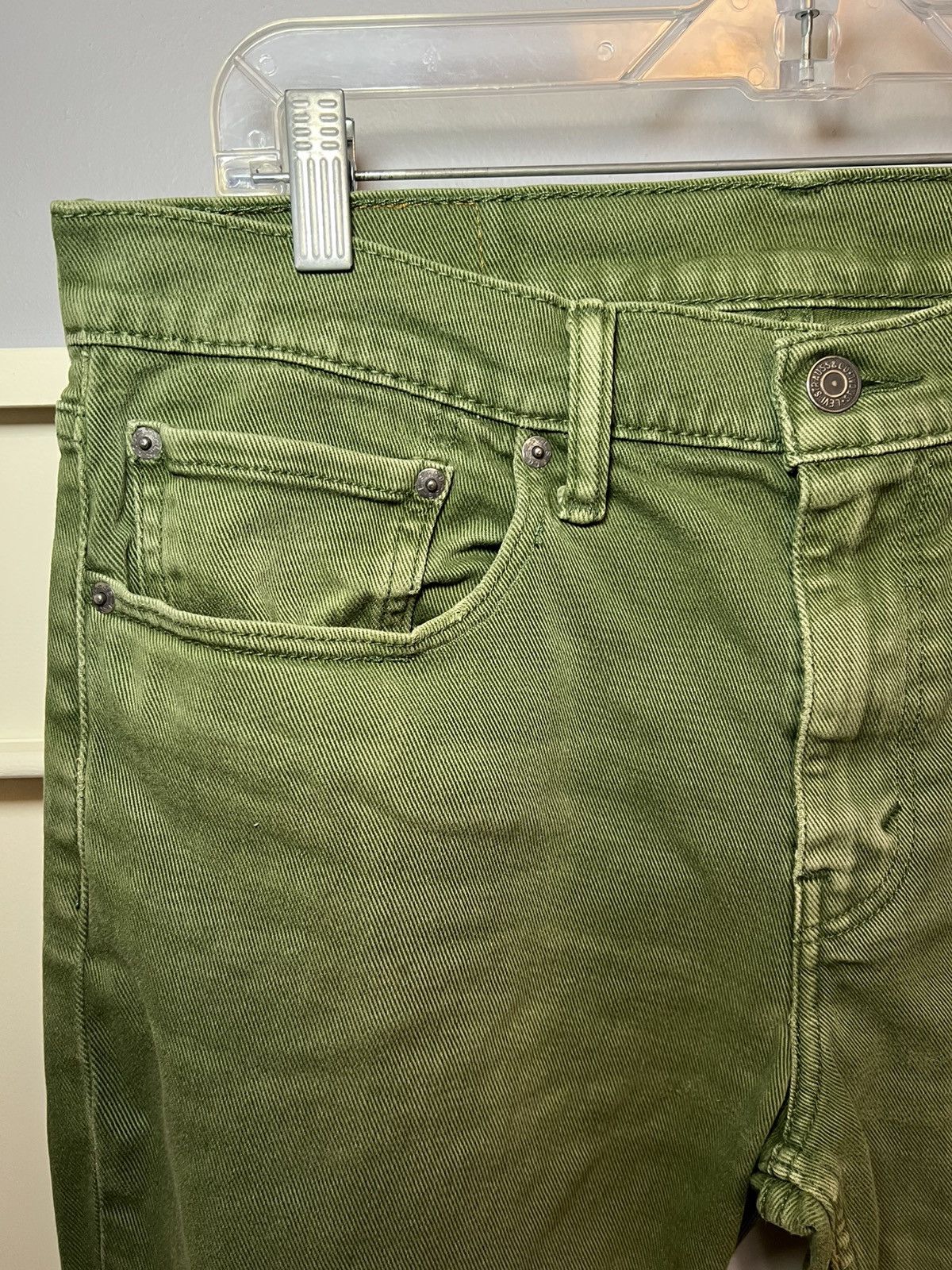 Levi's Vintage Levis 511 green acid slime jeans Size US 33 - 14 Thumbnail