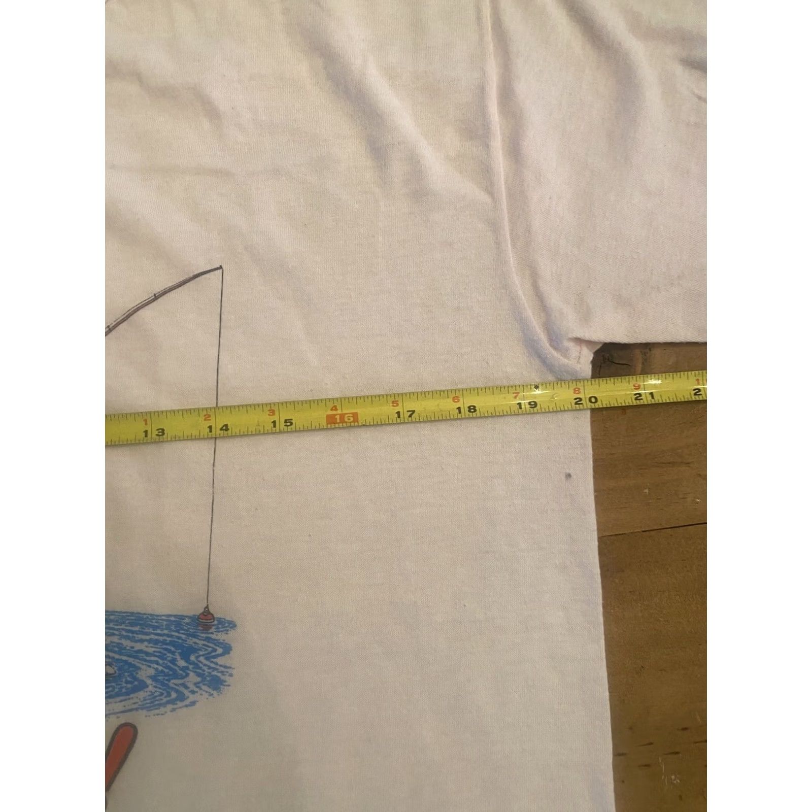 Vintage VINTAGE Fishing Shirt Mens L Pink Single Stitch T-Shirt 20”x27” No Tag Fish Stitch Bug Off Future Fashions Size US L / EU 52-54 / 3 - 7 Thumbnail