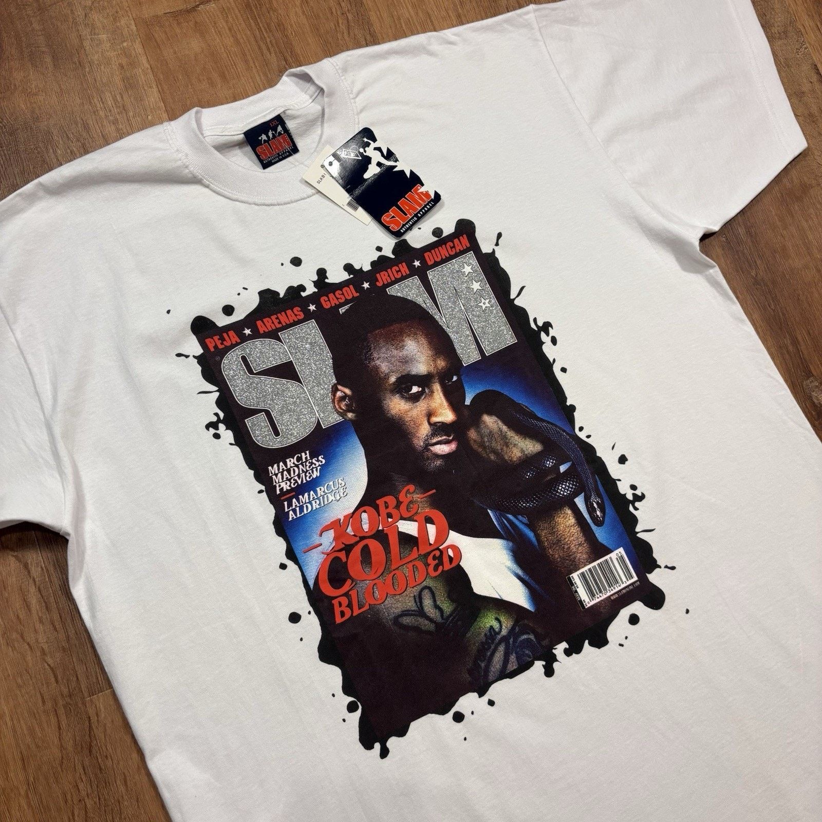 NBA NWT Vintage Kobe Bryant Shirt Mens XL Slam Magazine Lakers Size US XL / EU 56 / 4 - 3 Thumbnail