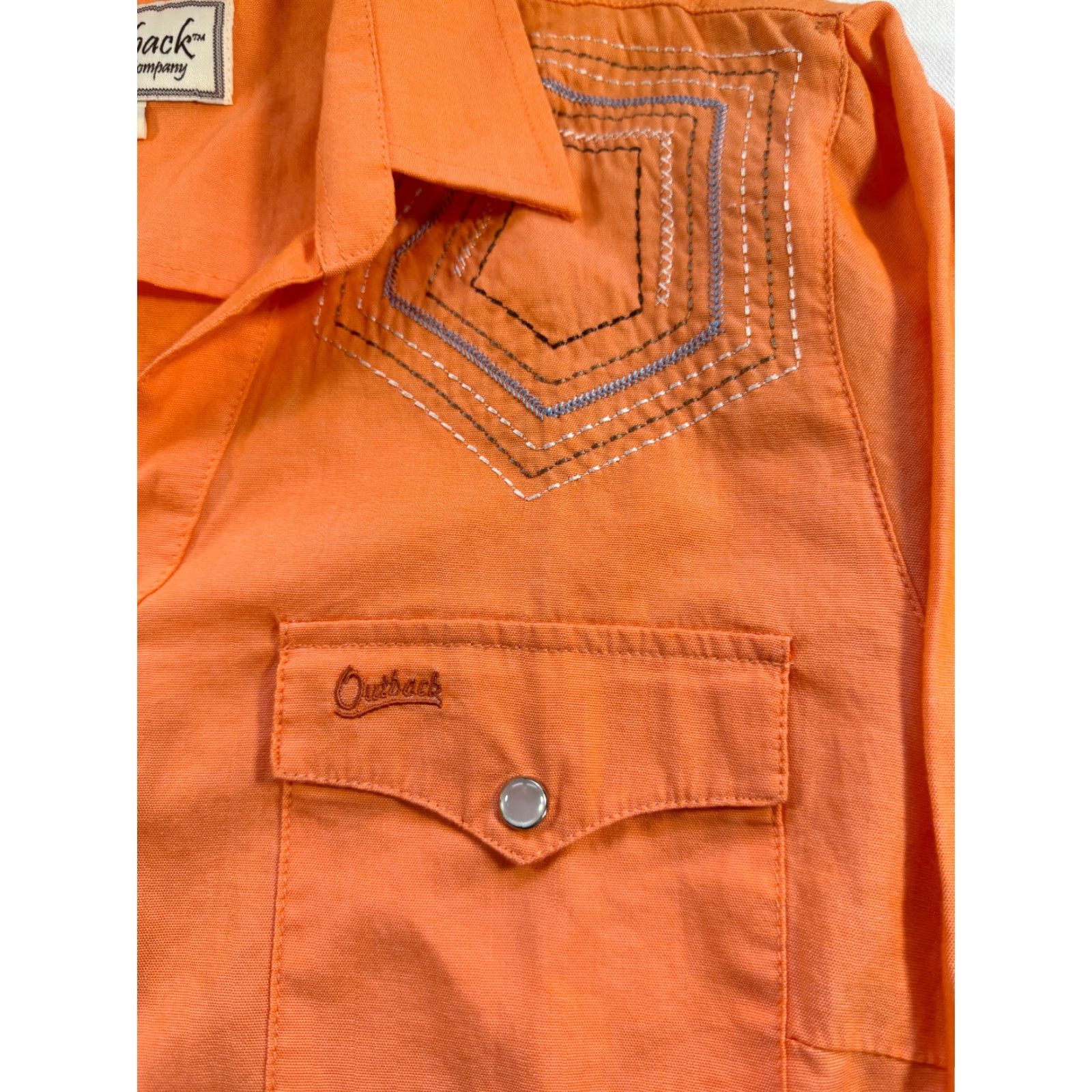 Vintage VINTAGE Outback Trading Co. Long Sleeve Pearl Snap Womens XL Orange Western Shirt 1960 Size XL / US 12-14 / IT 48-50 - 3 Thumbnail