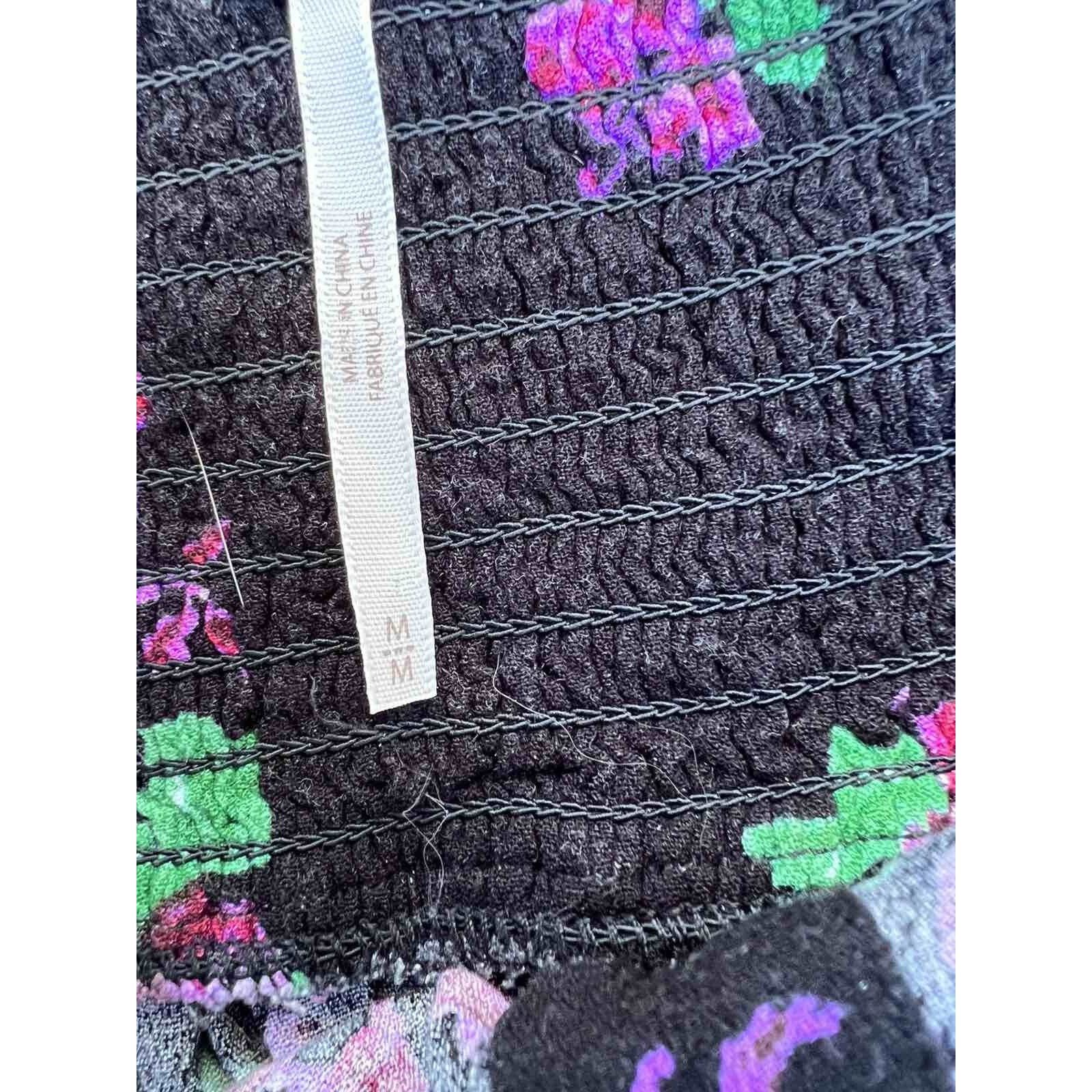 Free People Free People women's blouse top cropped floral Size M A000203 Size M / US 6-8 / IT 42-44 - 7 Thumbnail
