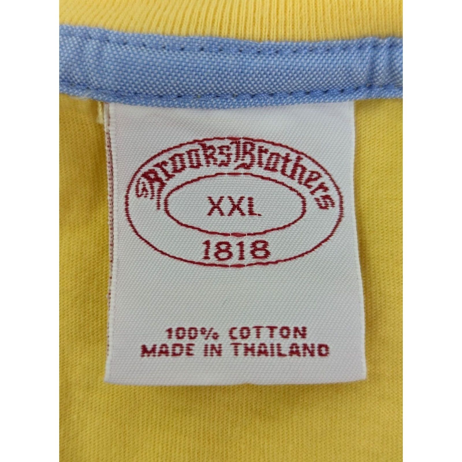 Brooks Brothers Brooks Brothers 1818 T-Shirt Men XL Yellow Floral Cotton Crew Neck Short Sleeve Logo Pattern Vintage: No Size US XL / EU 56 / 4 - 4 Thumbnail