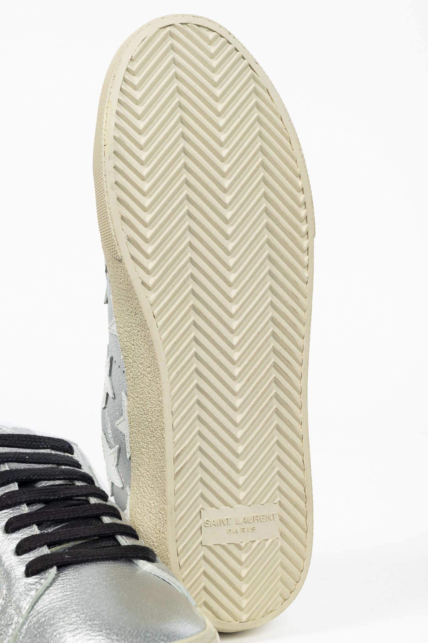 Saint Laurent Paris Saint Laurent Court Classic Star Metallic Low-Top Sneakers Size US 6.5 / EU 39-40 - 5 Thumbnail