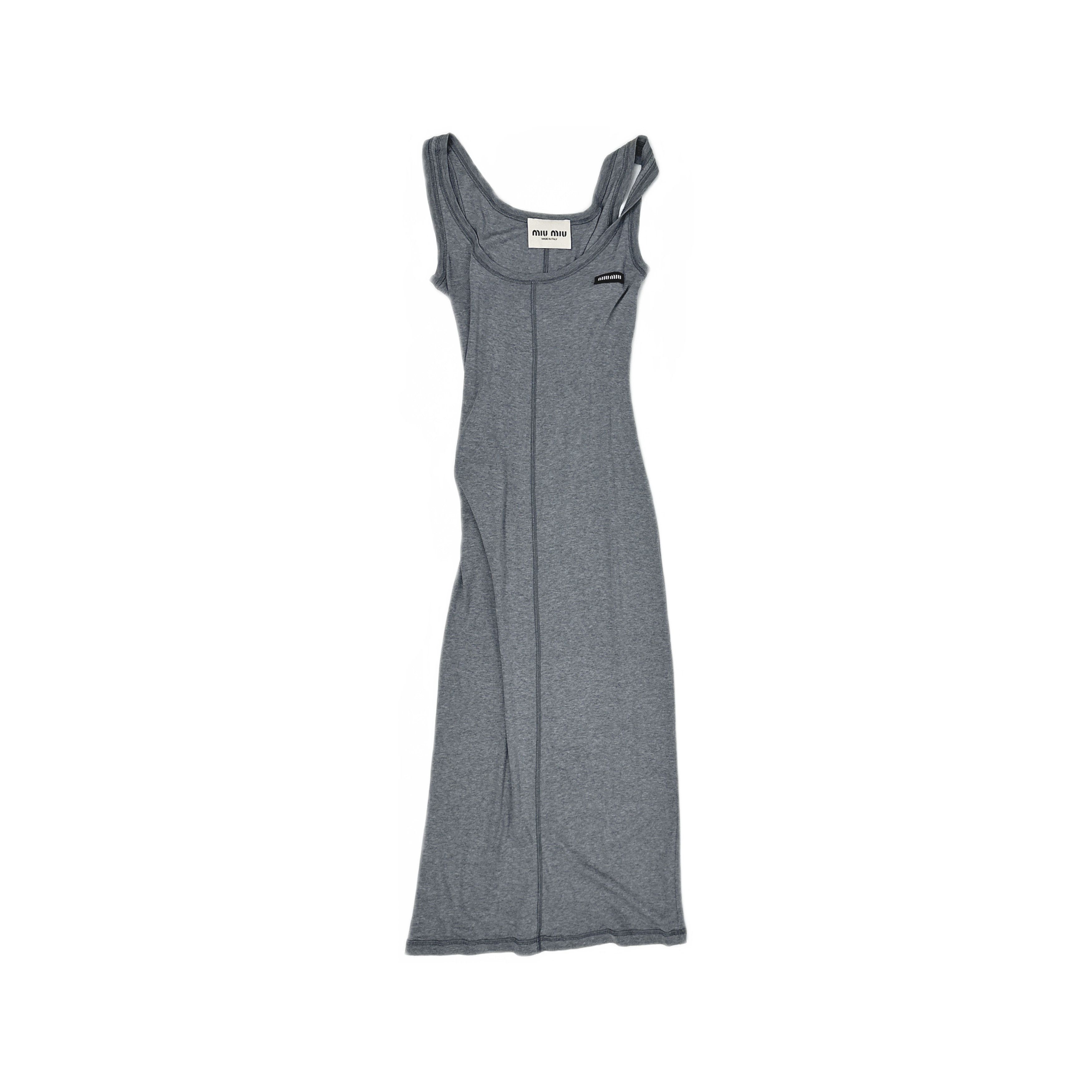 Miu Miu Miu Miu Logo Sleeveless Dress Size 36 Size XS / US 0-2 / IT 36-38 - 1 Thumbnail