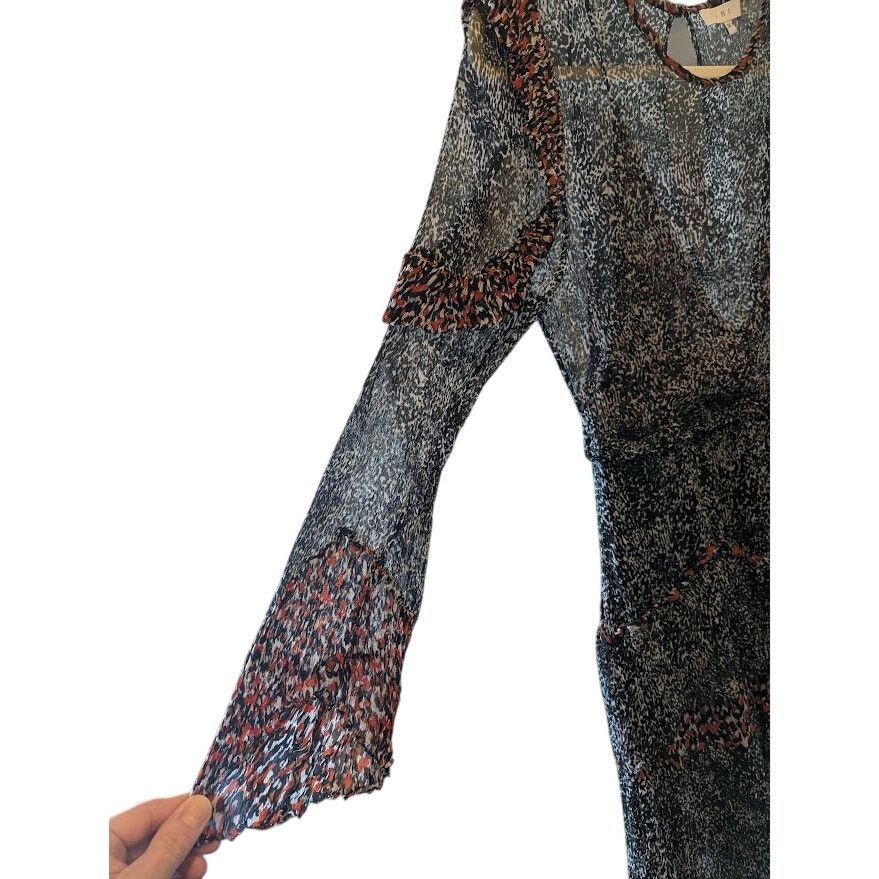 Iro IRO Paris - Trielle Printed Chiffon Tiered Dress - Sz 36 Size XS / US 0-2 / IT 36-38 - 5 Thumbnail