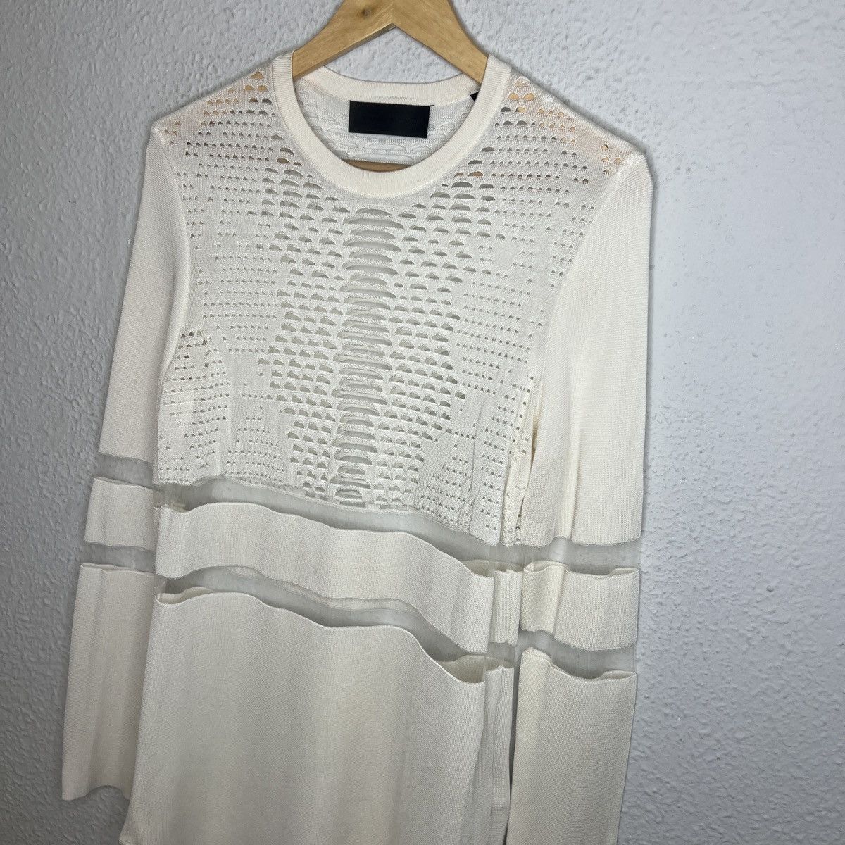 Alexander Wang × Designer × Japanese Brand Alexander Wang Mini Midi Dres Ecru Beige Transparent Size M / US 6-8 / IT 42-44 - 3 Thumbnail