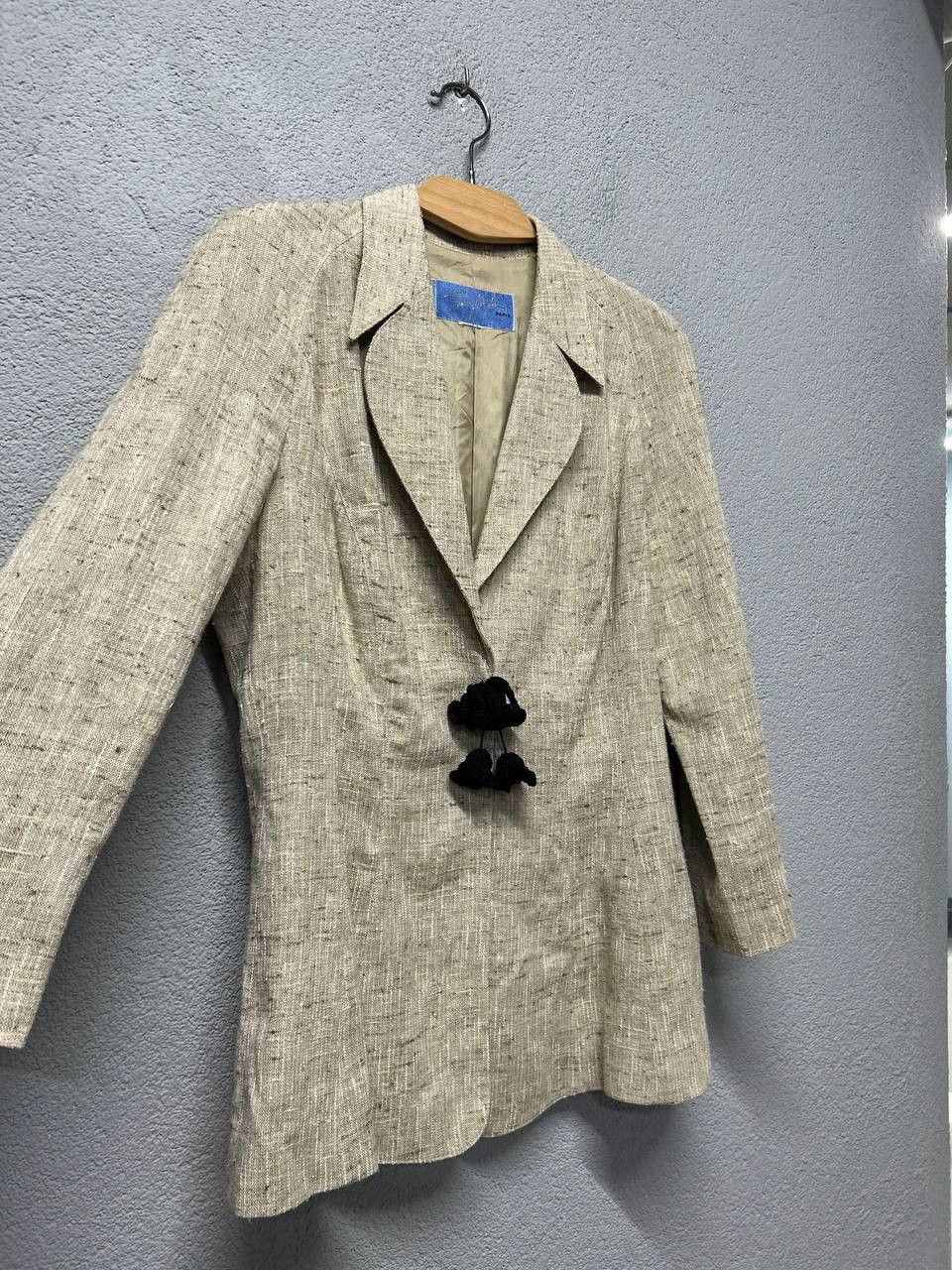 Thierry Mugler vintage Thierry Mugler womens linen silk blazer jacket M - L Size M / US 6-8 / IT 42-44 - 3 Thumbnail
