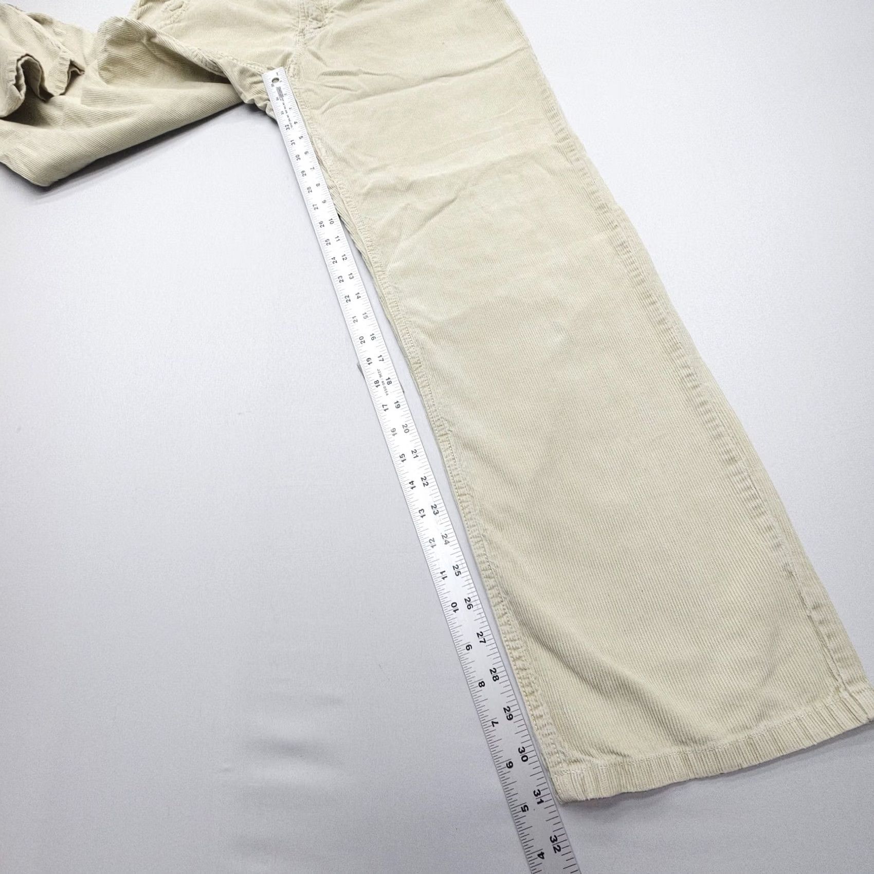 Gramicci Gramicci Corduroy Pants Mens 32 x 31 Baggy Straight Street Gorpcore Outdoor Casual Workwear Beige Corduroy 5-Pocket Design Relaxed Fit Mens Size US 32 / EU 48 - 6 Thumbnail