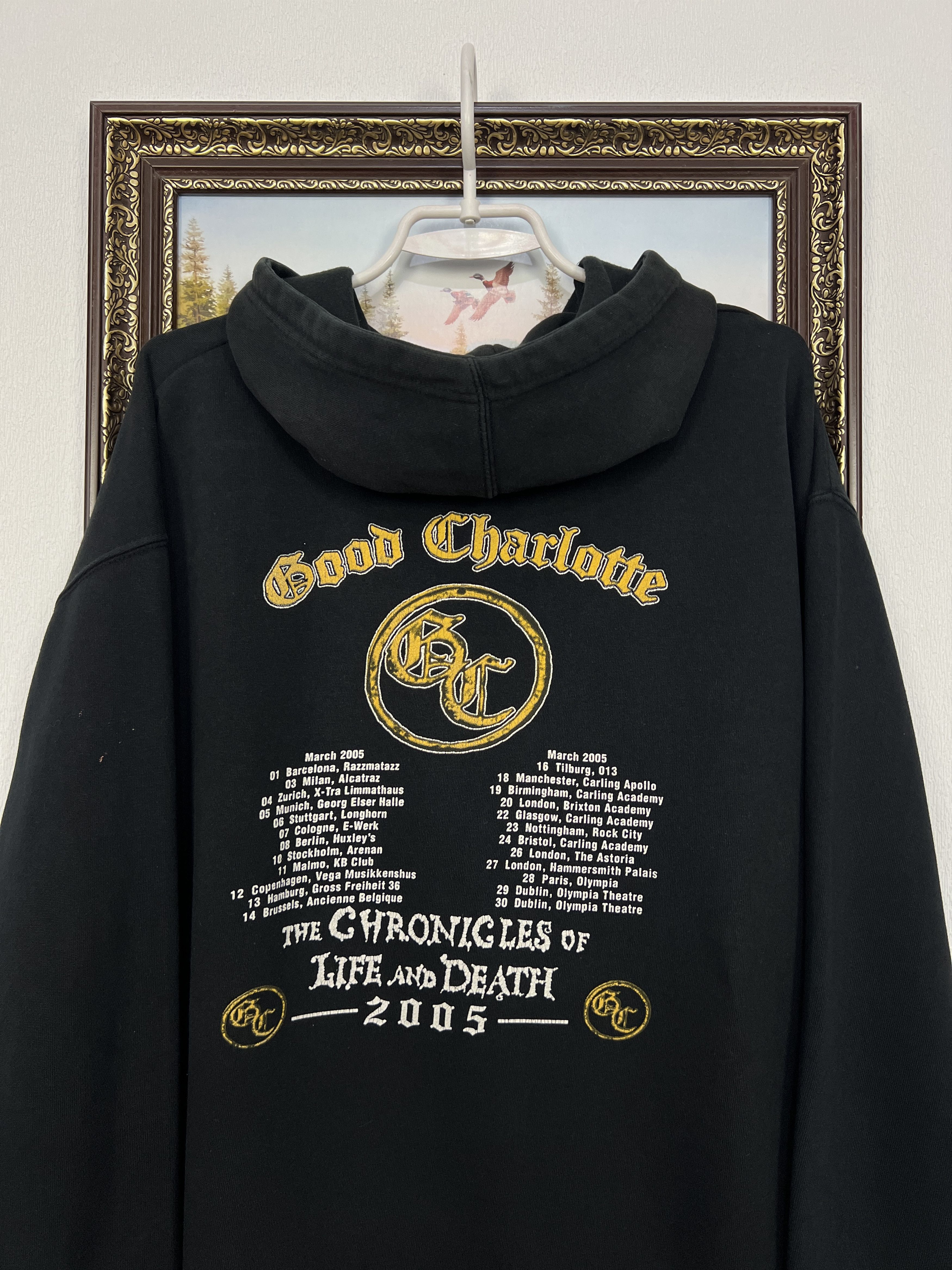 Vintage Vintage Good Charlotte Band Tour Hoodie Black Mens Jacket Size US XL / EU 56 / 4 - 12 Thumbnail