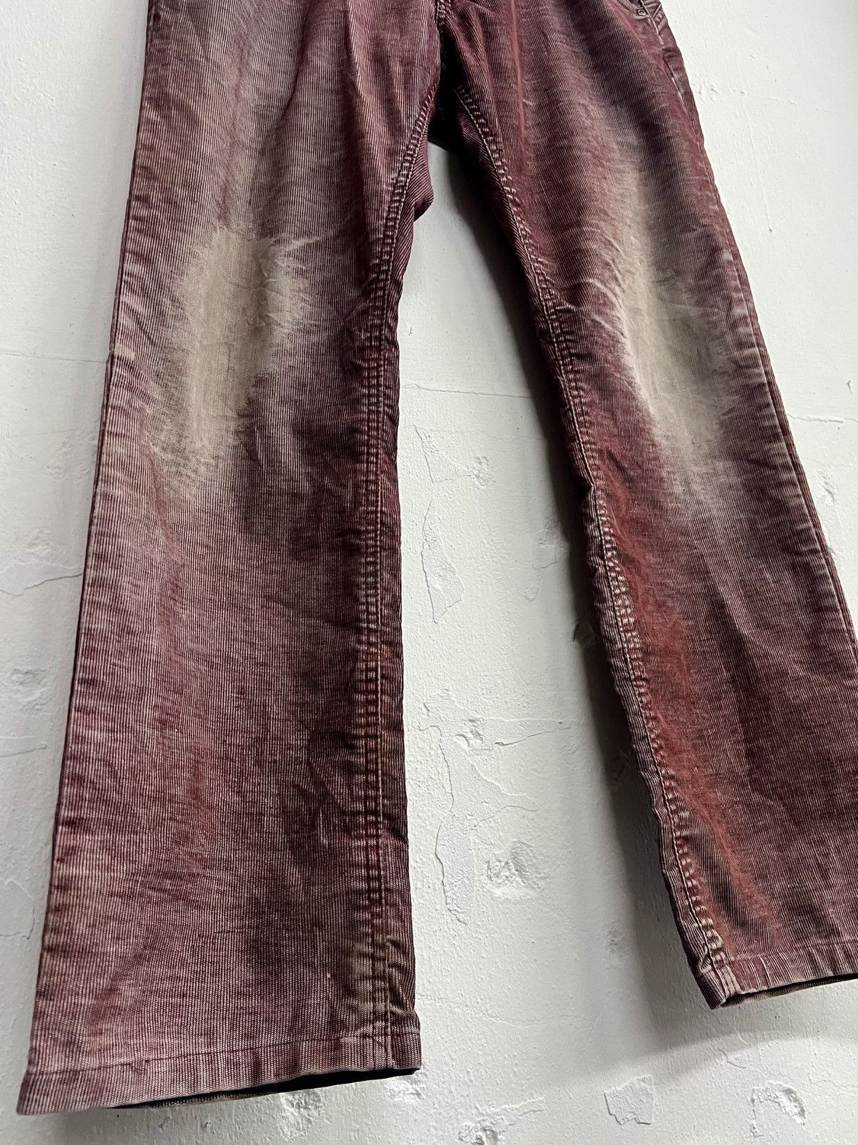 Japanese Brand Semantic Design Purple Washed Flared Corduroy Jeans Size US 34 / EU 50 - 4 Thumbnail