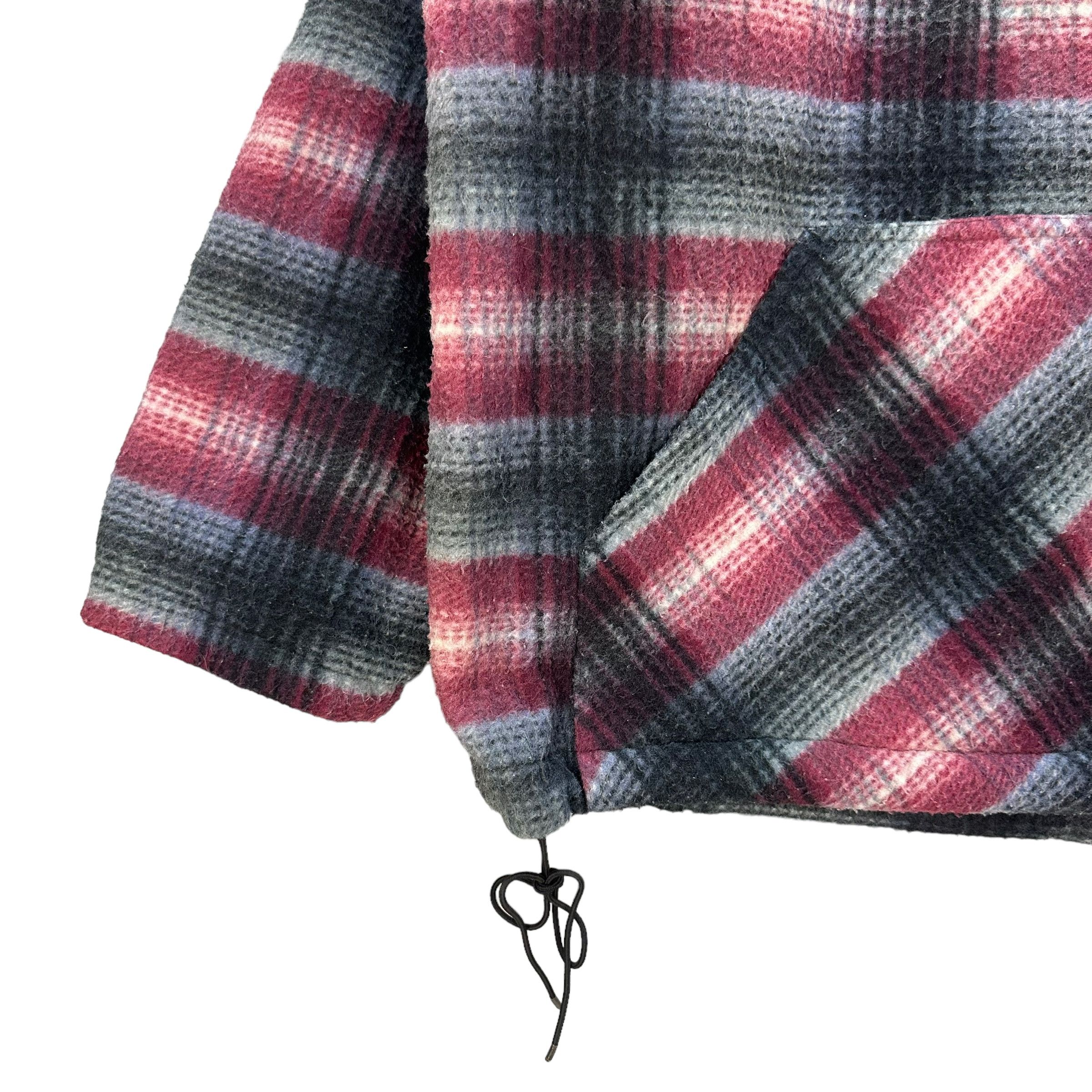 Japanese Brand PRACT RATON LAVEUR SHADOW PLAID ANORAK FLEECE #8735-023 Size US M / EU 48-50 / 2 - 5 Thumbnail