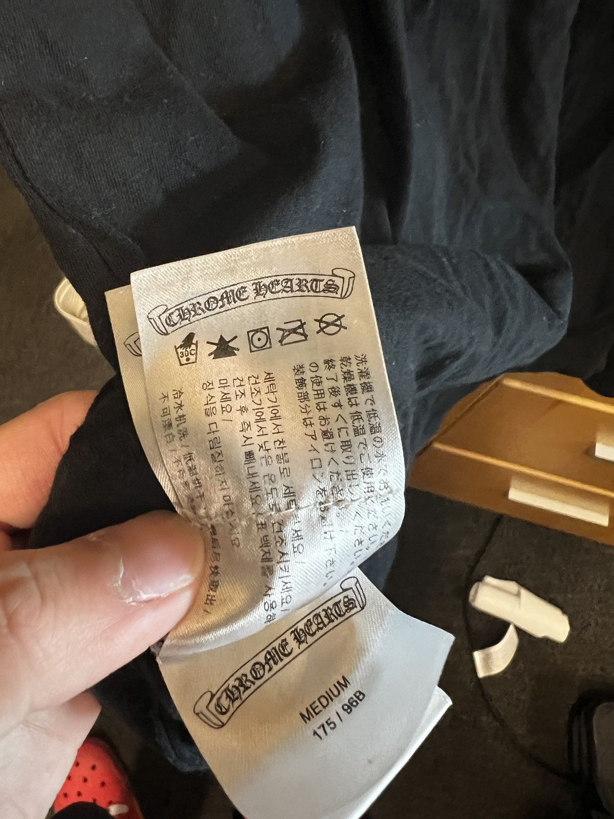 Chrome Hearts Black floral chrome hearts long sleeve tee with neck text Size US M / EU 48-50 / 2 - 8 Thumbnail