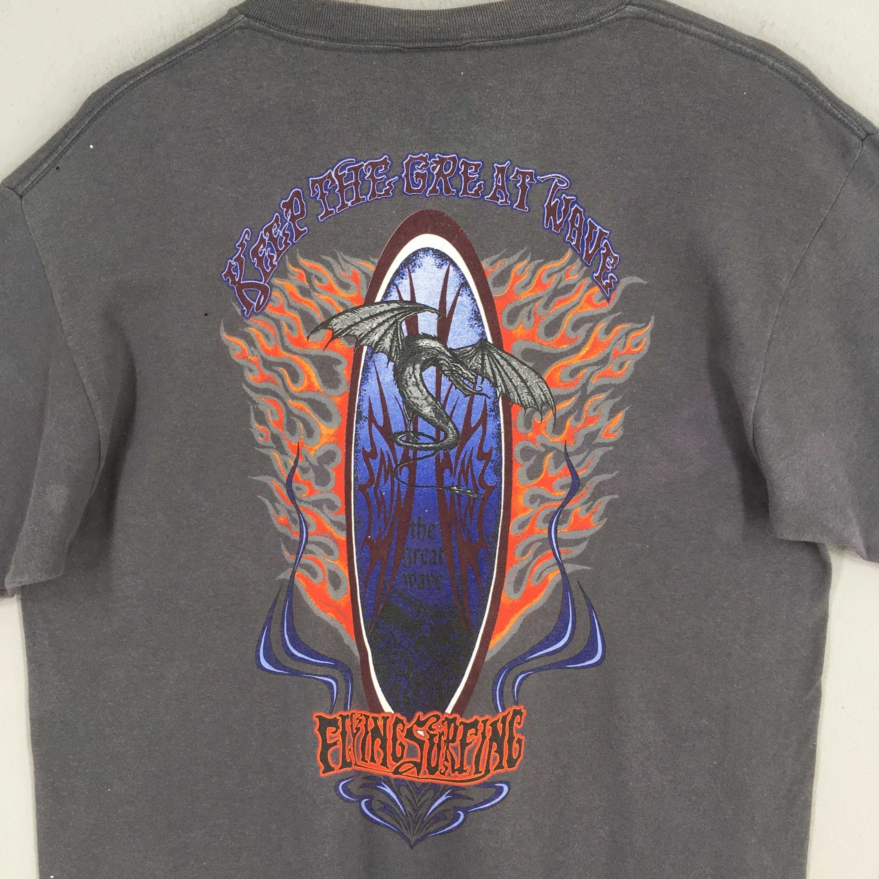 Other Vintage 90s Flying Surfing Gray T shirt Large Size US L / EU 52-54 / 3 - 2 Thumbnail