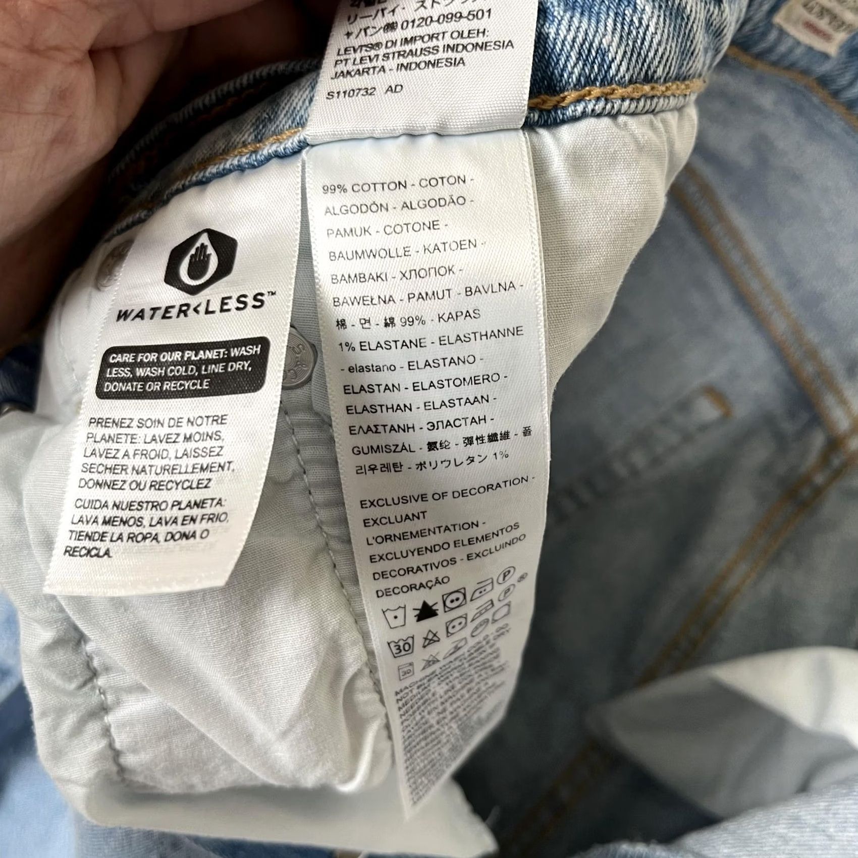 Levi's Levi's Ribcage Straight Ankle Jeans Womens 30 Blue High Rise Distressed Denim 5-Pocket Slim Stretch Pocket Pattern Solid Size 30" / US 8 / IT 44 - 6 Thumbnail