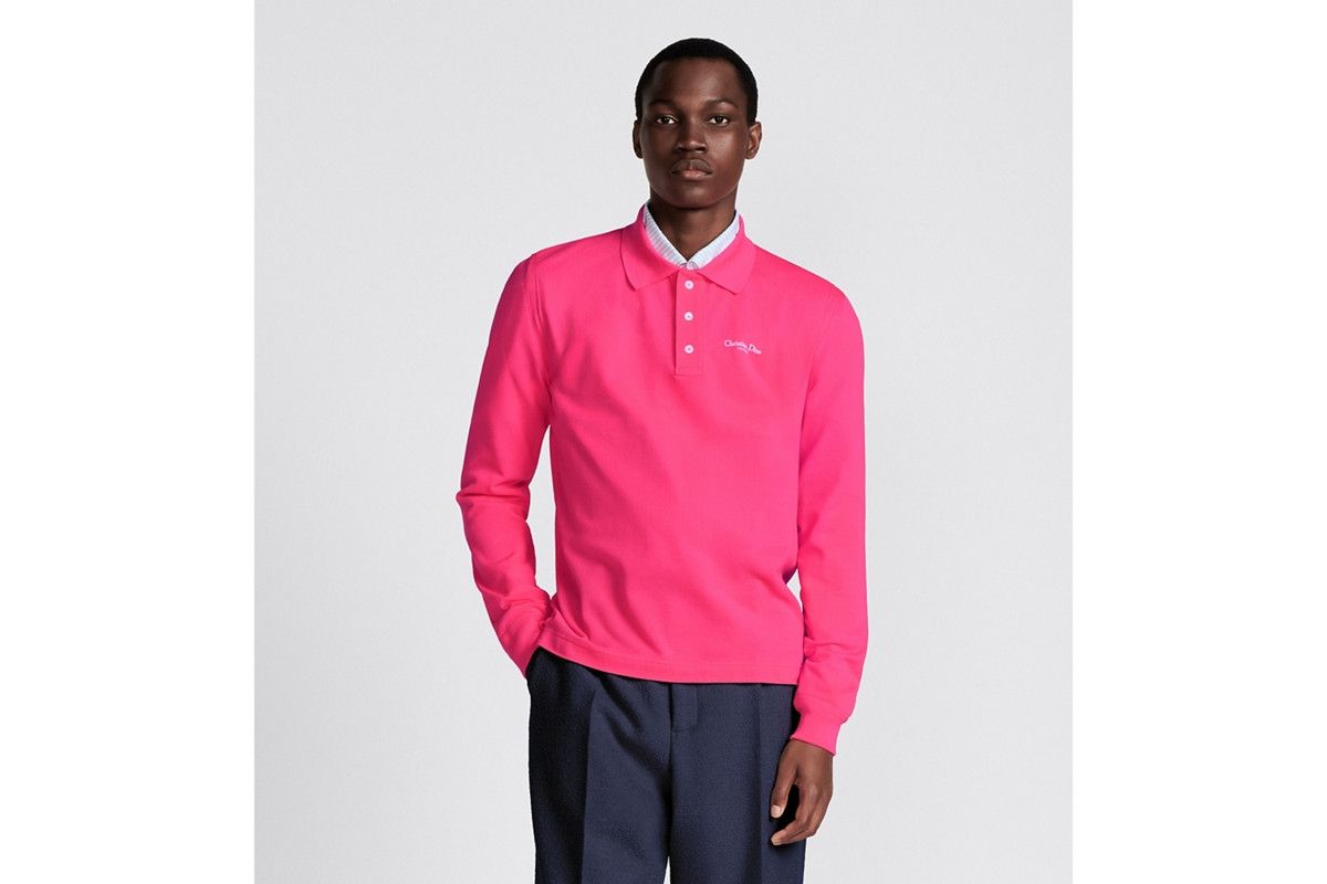 Dior o1bcso1str0226 Couture Polo Shirt in Pink Size US XL / EU 56 / 4 - 4 Thumbnail