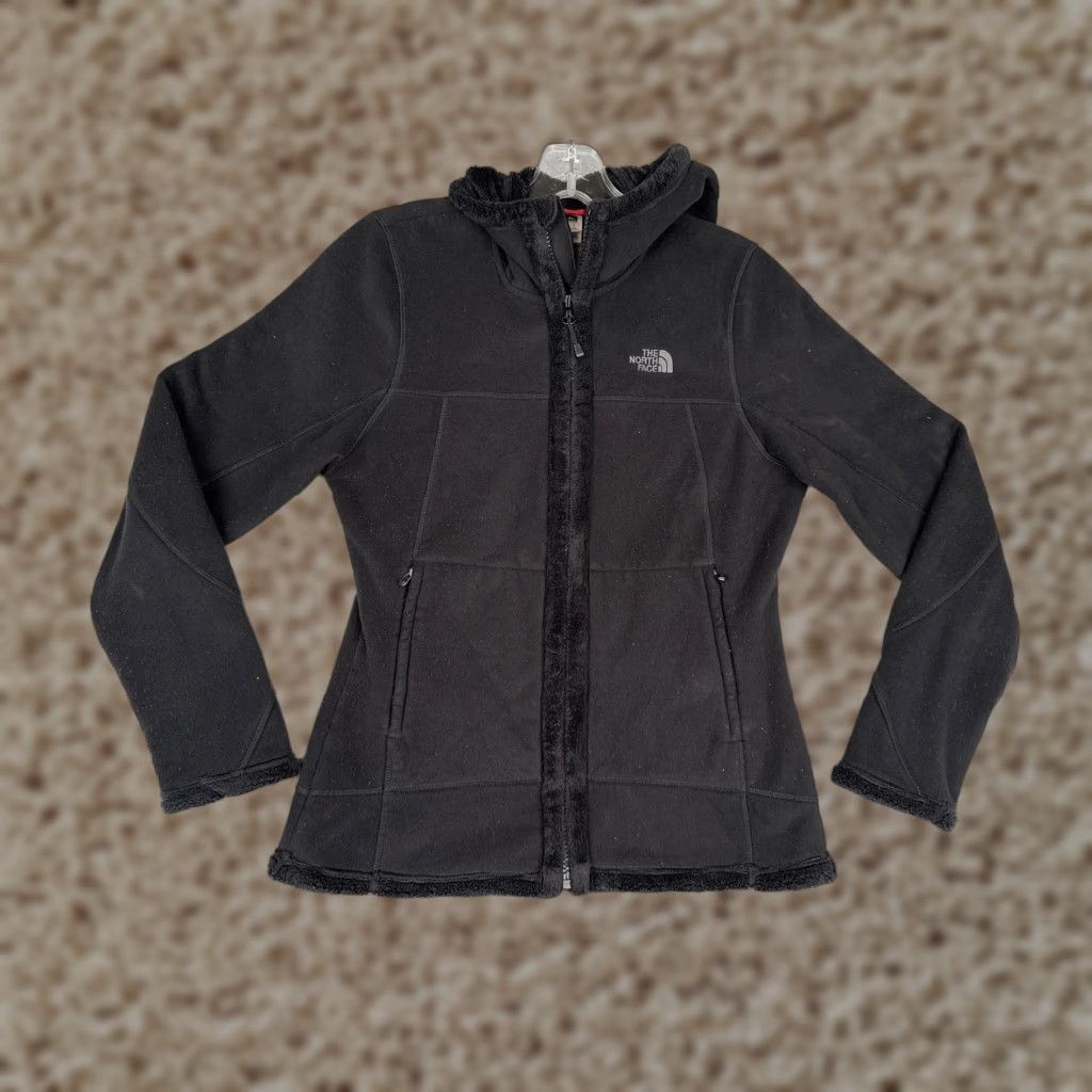 The North Face Jacket Womens Small Black Hooded Fleece Lined Full Zip Outdoor