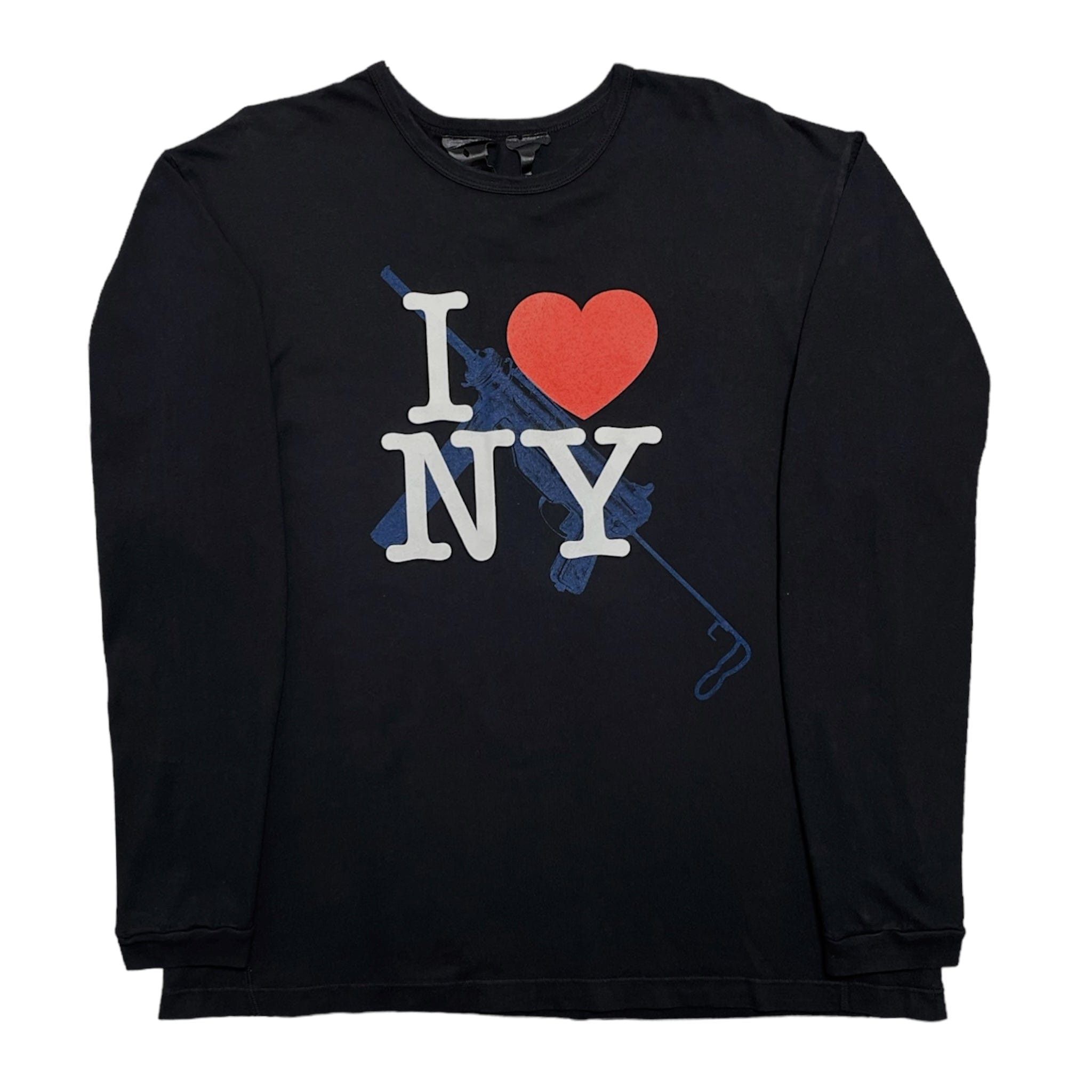 Pre-owned Vlone I Love Ny Long Sleeve Tee Shirt Black