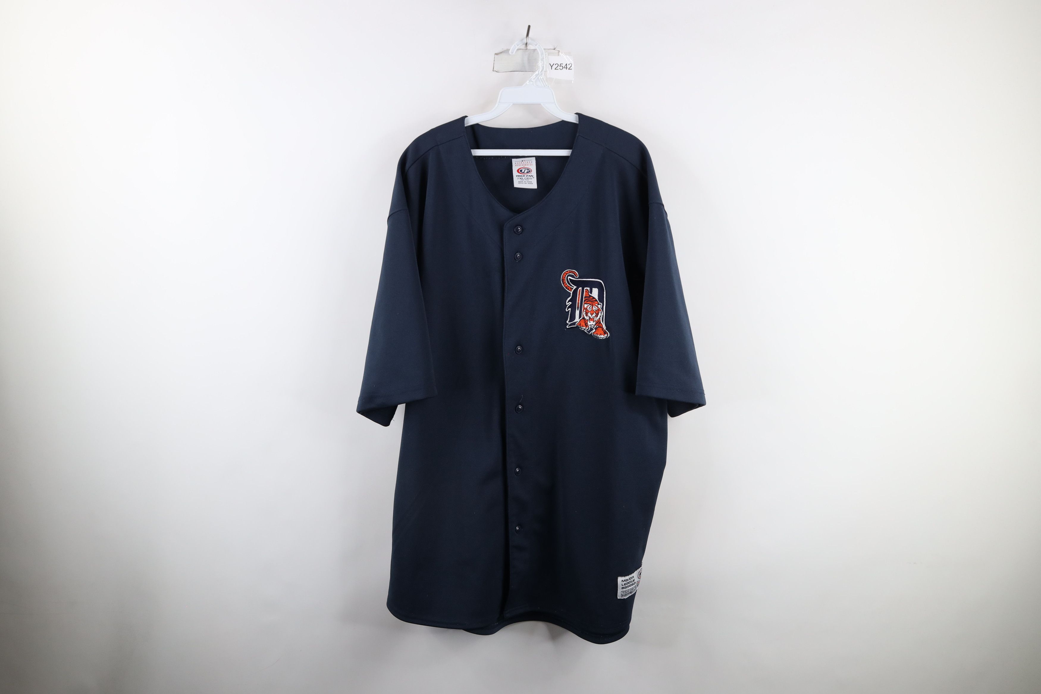 Vintage Vintage Old English D Detroit Tigers Baseball Jersey Blue Size US XXL / EU 58 / 5 - 1 Thumbnail