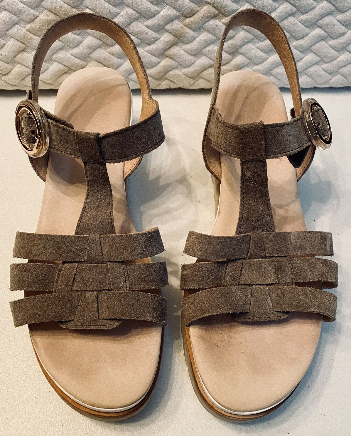 Other Gabor Suede Platform Wedge Slingback Jelli Sole Sandal 9.5 Size US 11 / IT 41 - 10 Thumbnail