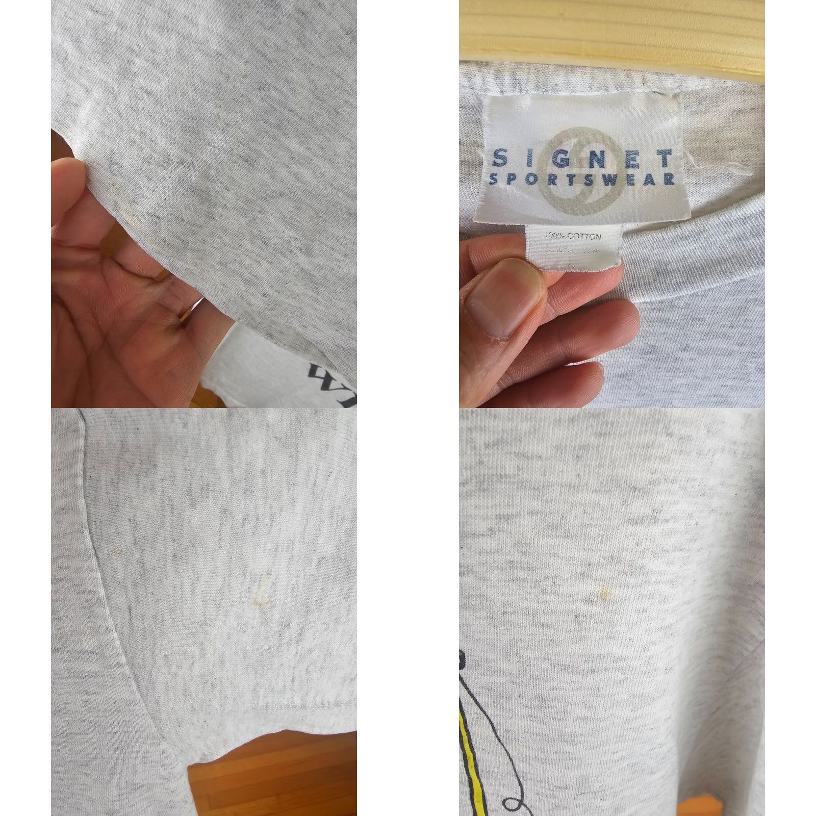 Vintage VINTAGE 90' GARFILED FISHING WISCONSIN 2 SIDE PRINT GRAY SINGLE STITCH T-SHIRT L Size US L / EU 52-54 / 3 - 8 Thumbnail