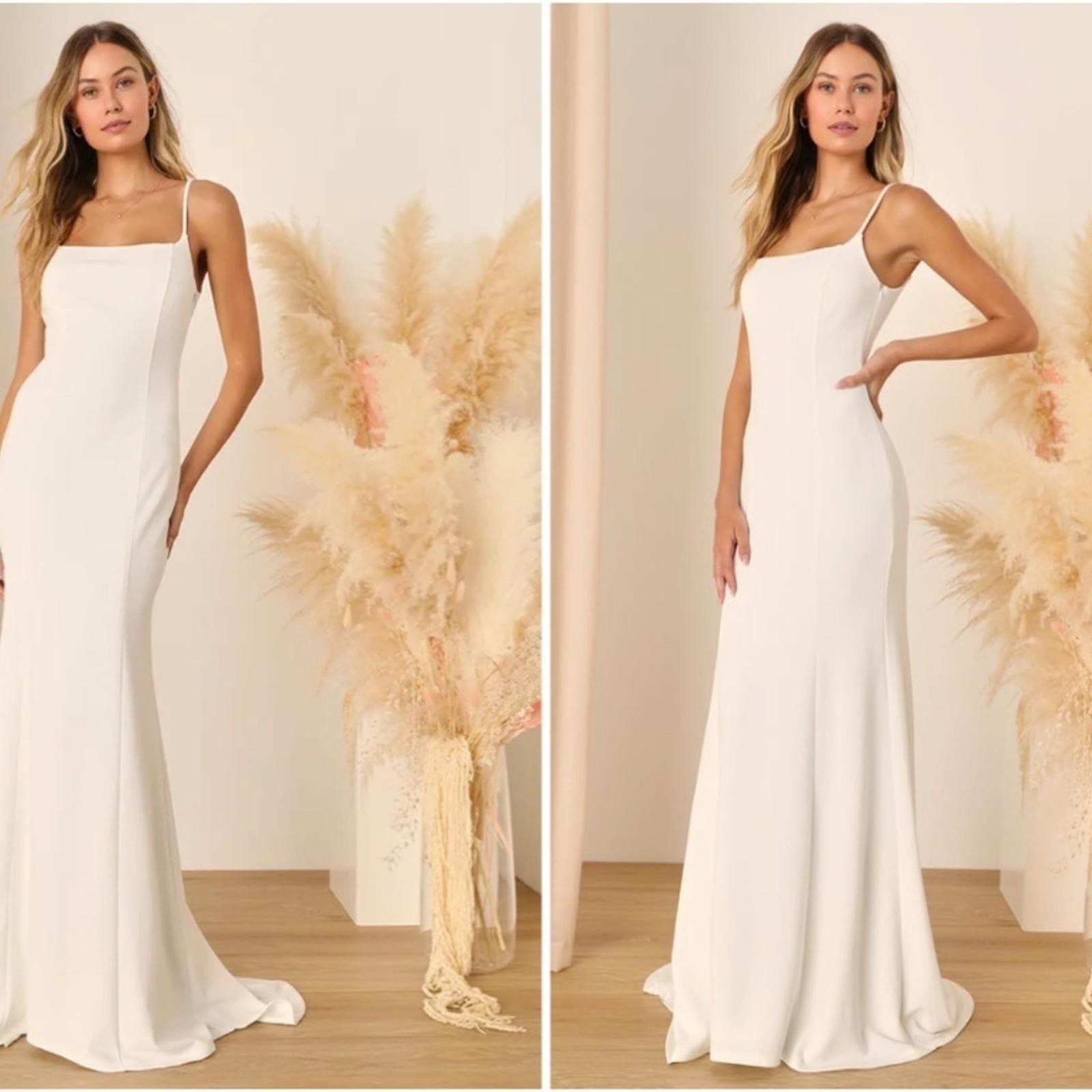 Lulus LULUS Bridal Wedding Elegant Sophisticated Chic Mermaid Gown Size S / US 4 / IT 40 - 3 Thumbnail