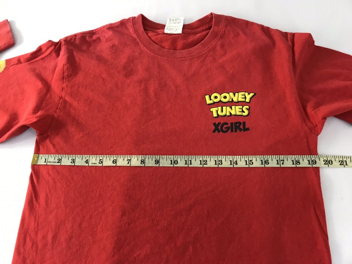 Japanese Brand X-Girl X Looney Tunes Tweety Spell Out Side Tape Sleeve Tee Size US M / EU 48-50 / 2 - 11 Thumbnail