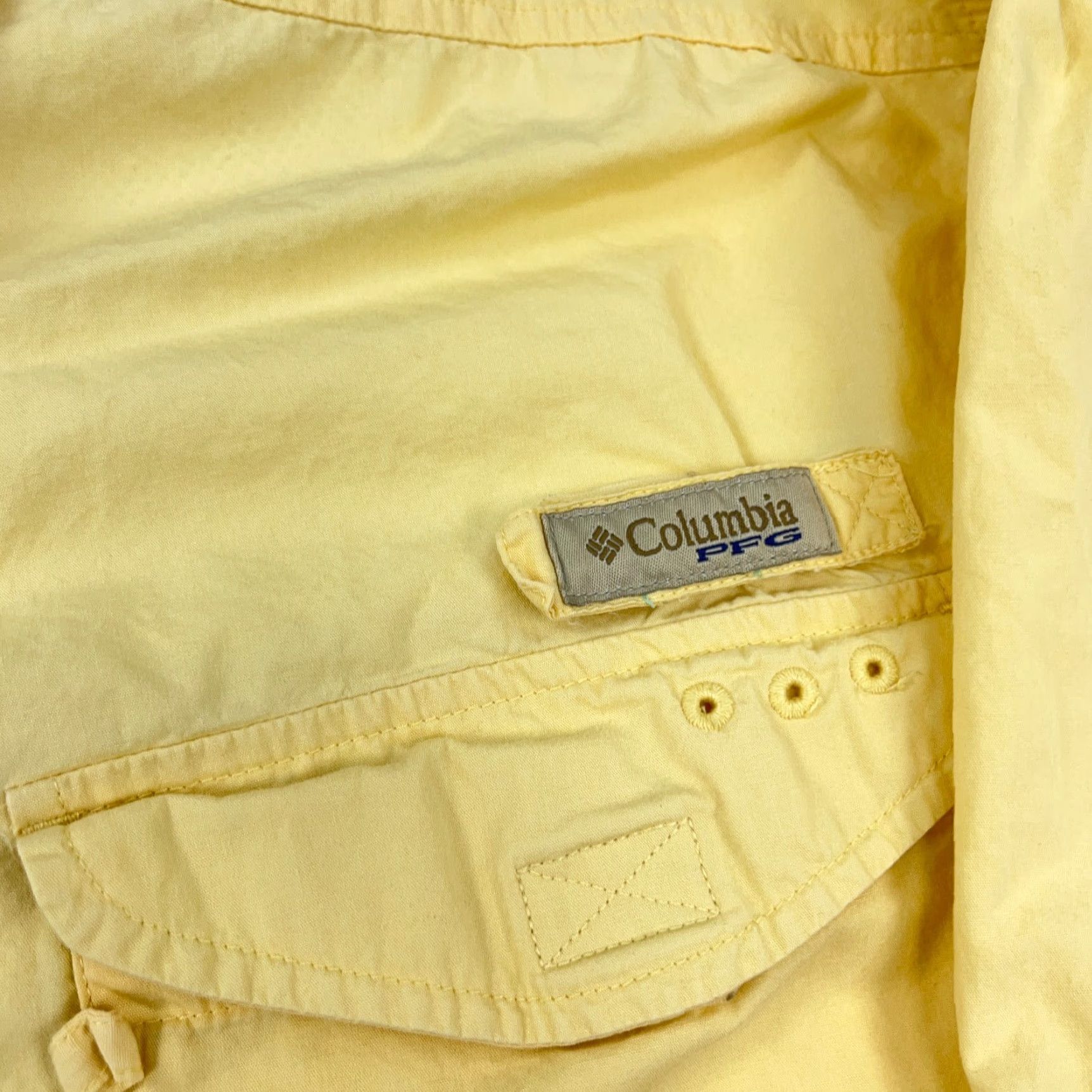 Vintage Columbia PFG Shirt Men L Yellow Khaki Button-Up Fishing Vented Cotton Ocean Omni-Shade Outdoor Classic Modern Size US L / EU 52-54 / 3 - 3 Thumbnail