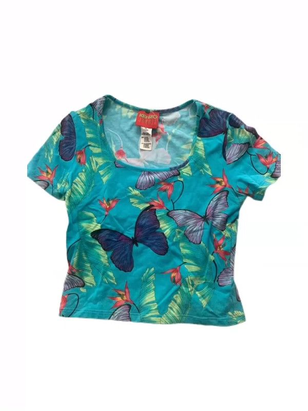 Kenzo KENZO Psychedelic Blue Butterfly Short Sleeve Top Size M / US 6-8 / IT 42-44 - 1 Thumbnail