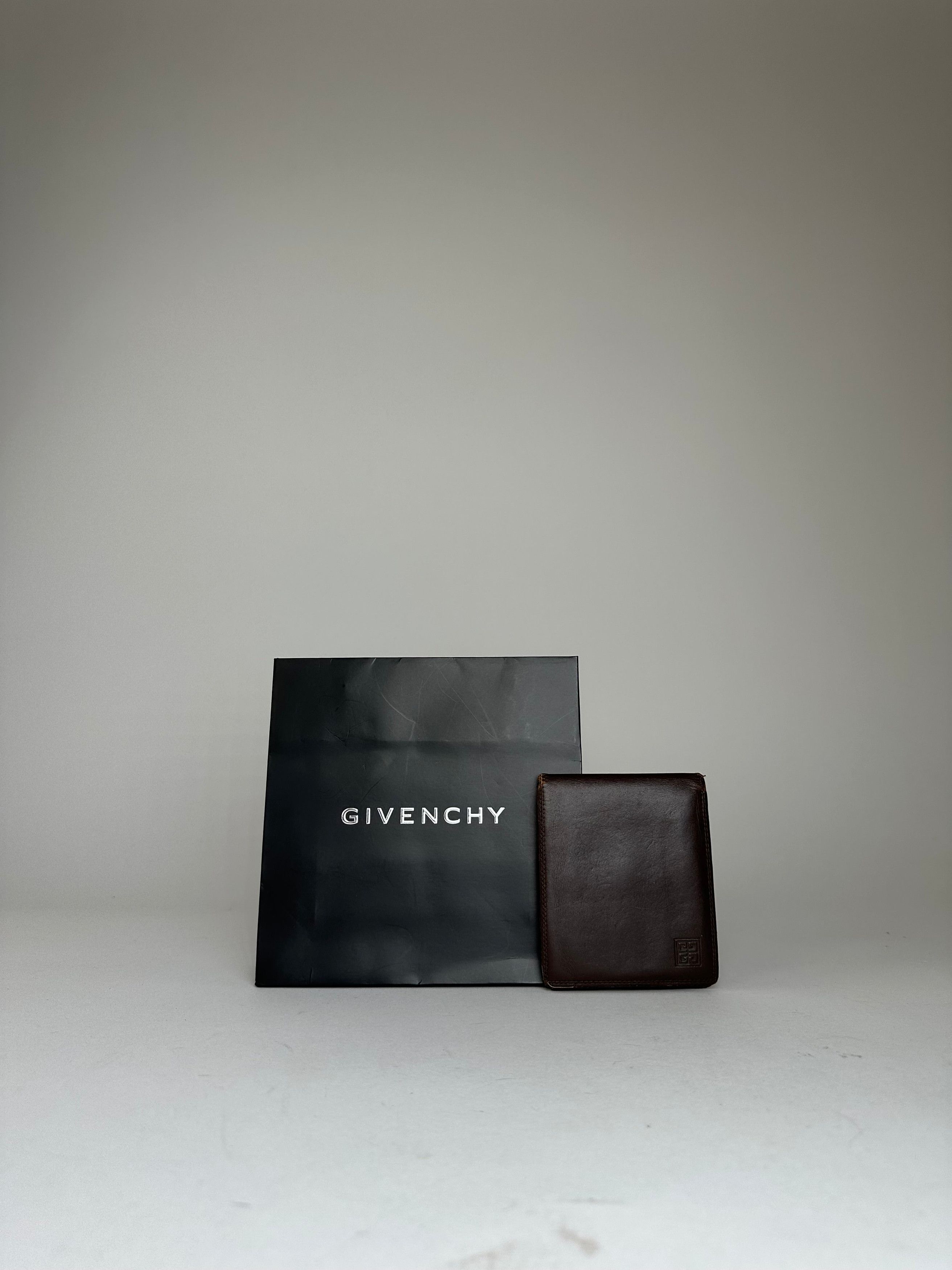 Givenchy Vintage Bifold Leather Bifold Wallet Dark Brown Size ONE SIZE - 1 Thumbnail