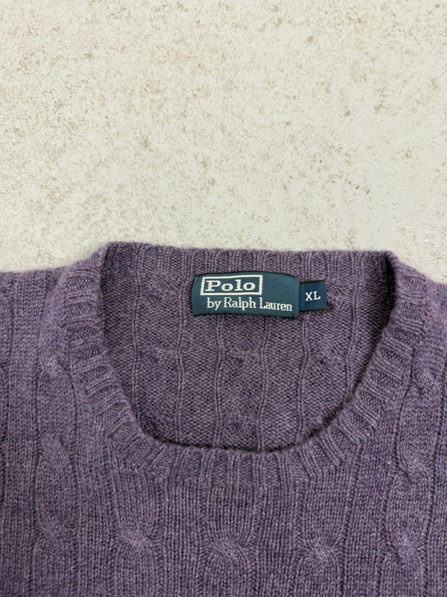 Polo Ralph Lauren Vintage Polo Ralph Lauren Cable Knitted Cashmere Sweater Size US XL / EU 56 / 4 - 8 Thumbnail