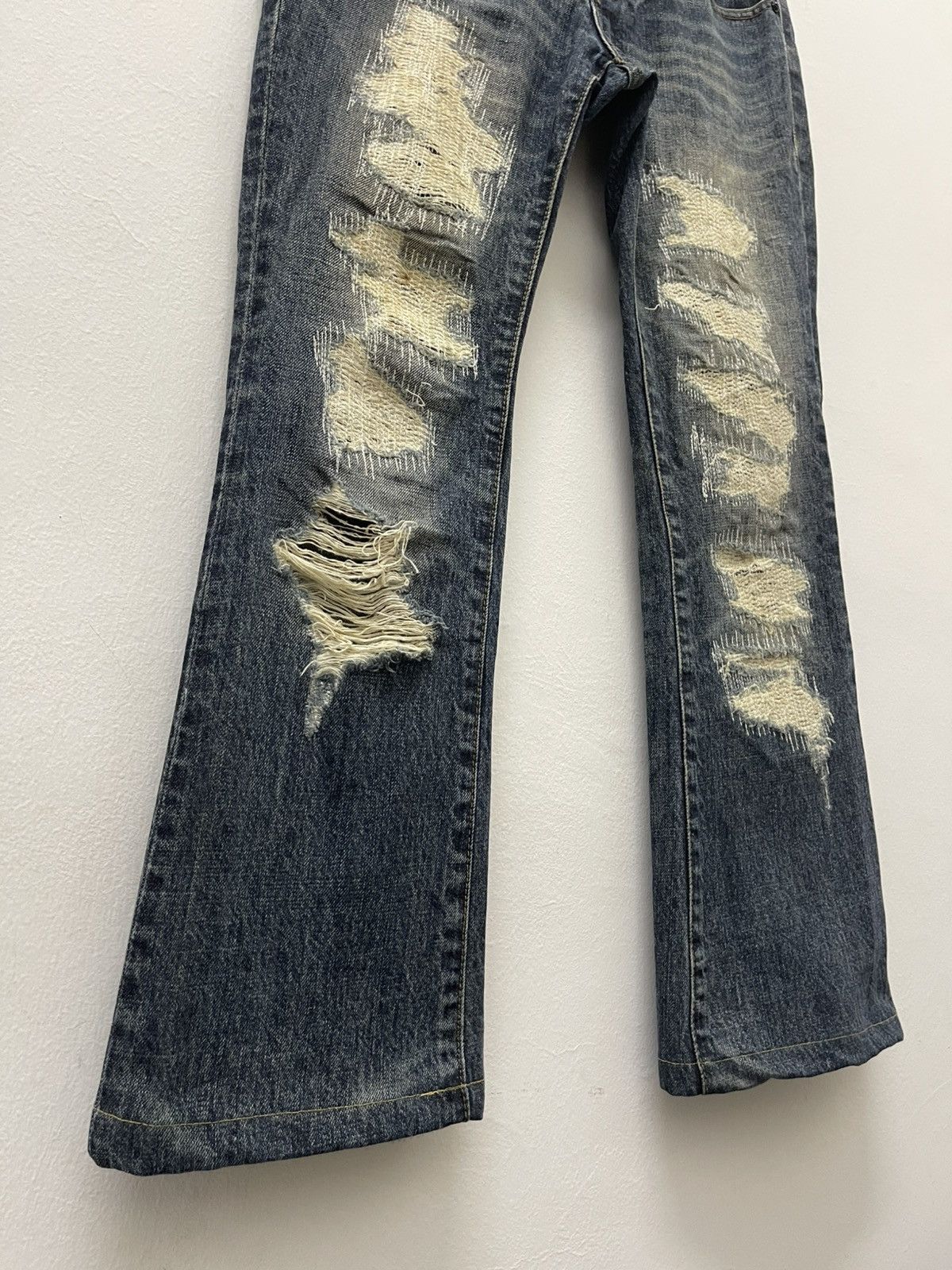 GOSTAR DE FUGA Rare Vintage FUGA Flare Wide Leg Distressed Jeans Size US 31 - 2 Thumbnail