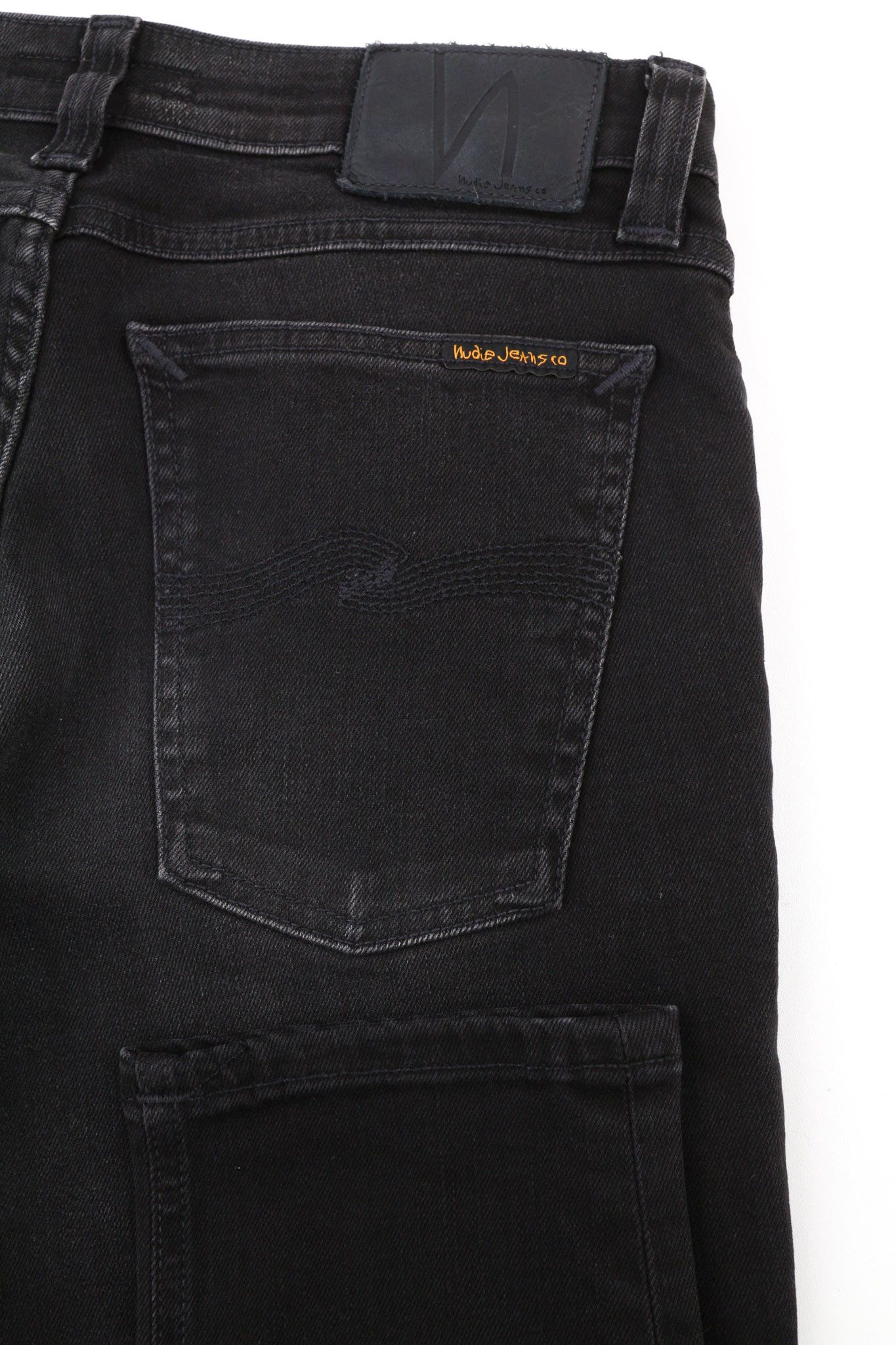 Nudie Jeans SKINNY LIN W29/L32 Black Habit Dark Denim Jeans 80473 Size US 29 - 5 Thumbnail
