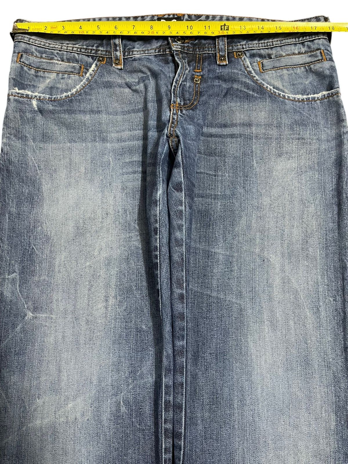 Dolce & Gabbana Vintage Dolce Gabbana Blue Faded Wash Distress Jeans Size US 35 - 12 Thumbnail
